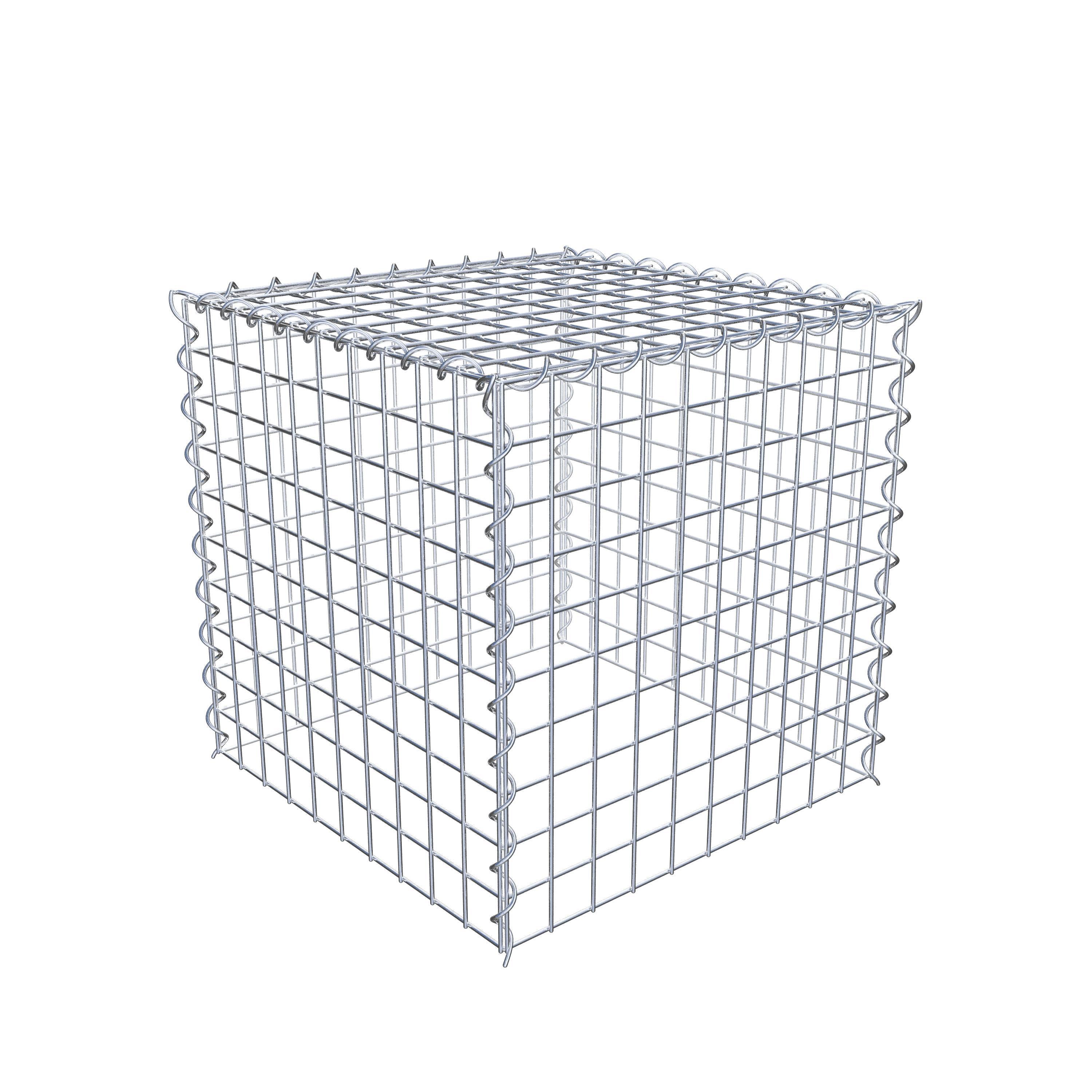 Gabion rapporté type 3 50 cm x 50 cm x 50 cm (L x H x P), mailles 5 cm x 5 cm, spirale