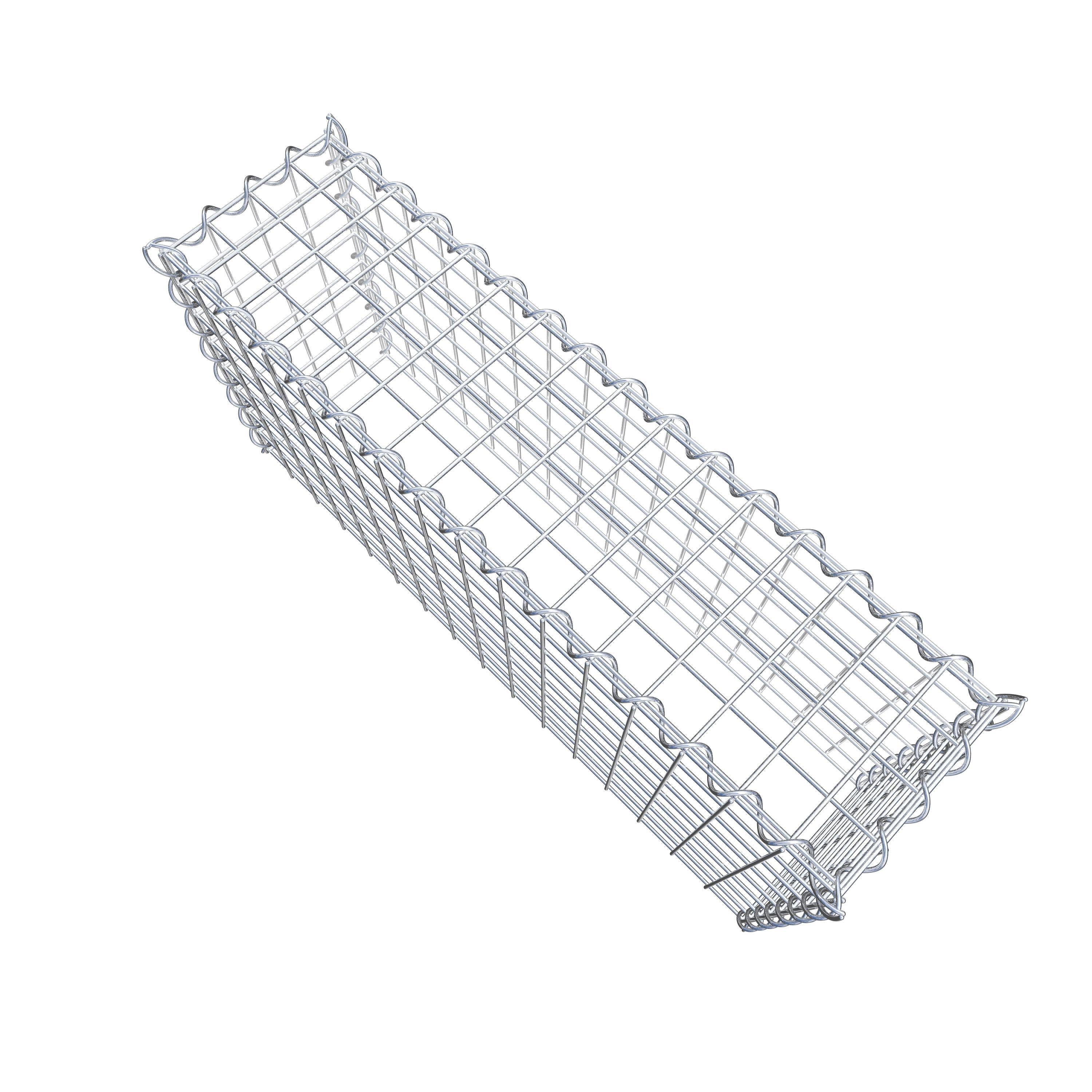 Gabion rapporté type 3 80 cm x 40 cm x 20 cm (L x H x P), mailles 5 cm x 5 cm, spirale