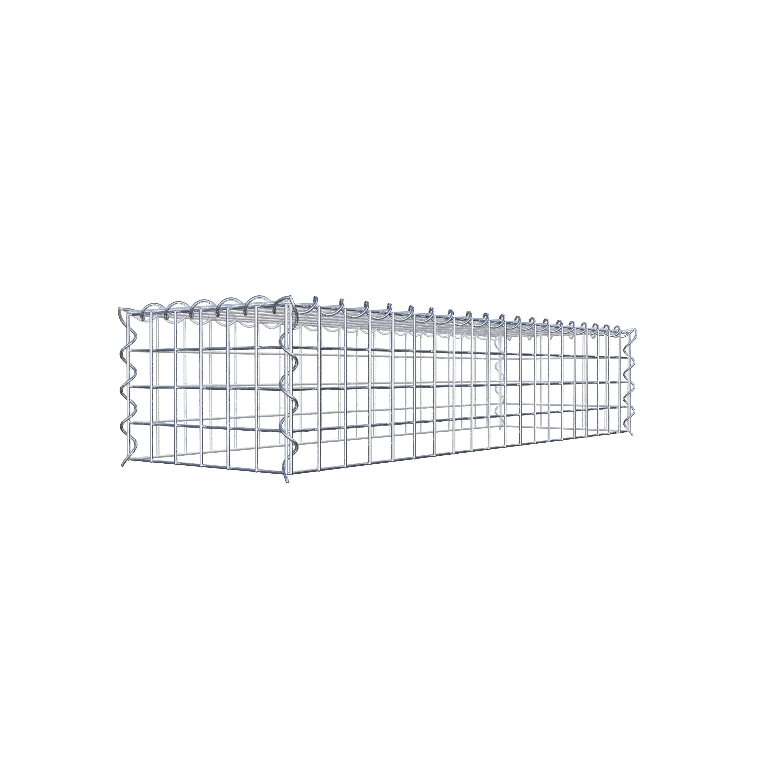 Extra gabion typ 3 100 cm x 20 cm x 30 cm (L x H x D), maskstorlek 5 cm x 5 cm, spiral