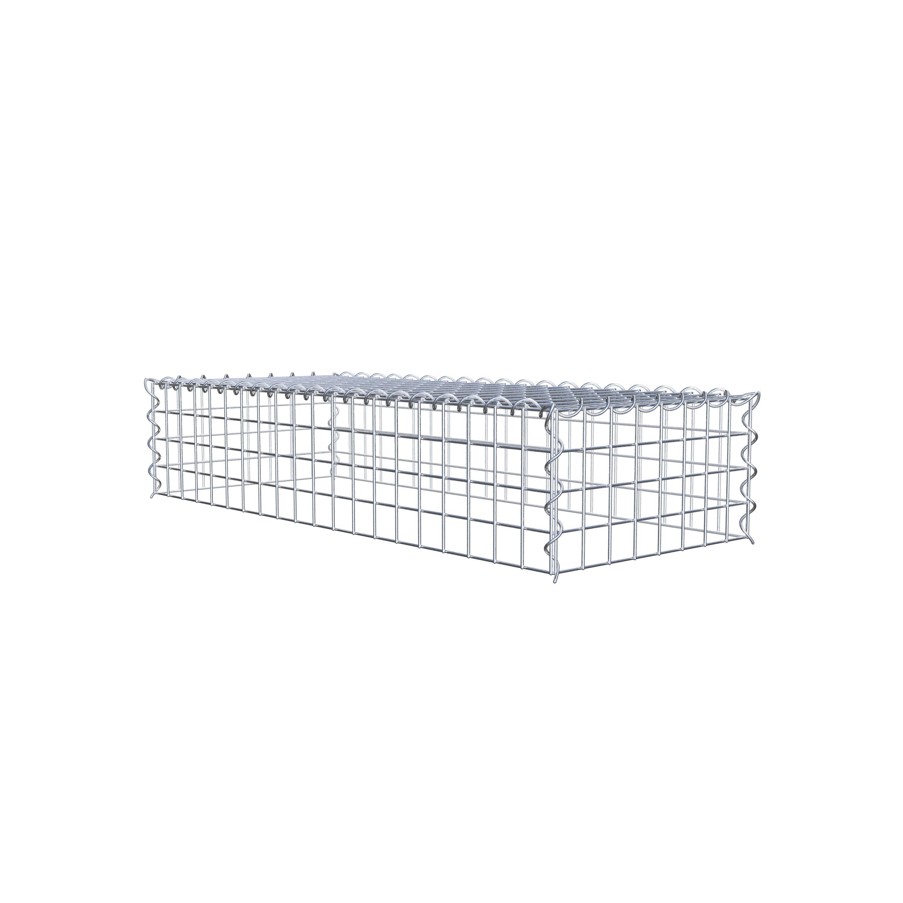 Extra gabion typ 3 100 cm x 20 cm x 40 cm (L x H x D), maskstorlek 5 cm x 5 cm, spiral
