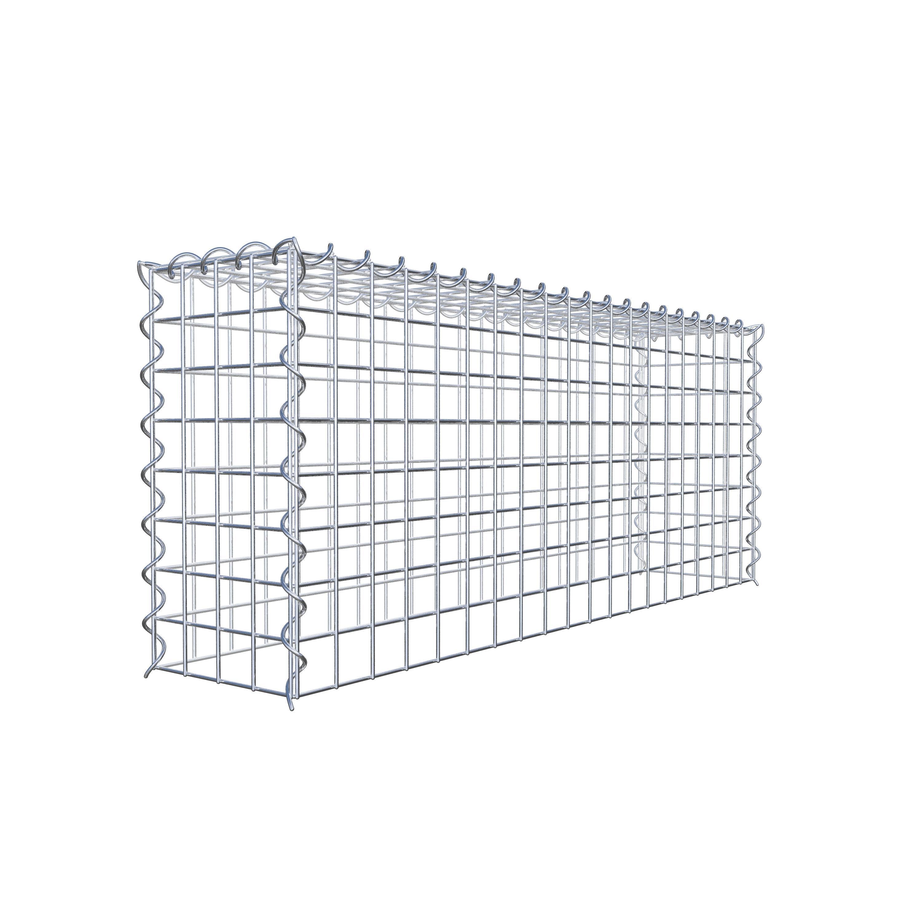 Opvokset gabion type 3 100 cm x 40 cm x 20 cm (L x H x D), maskestørrelse 5 cm x 5 cm, spiral