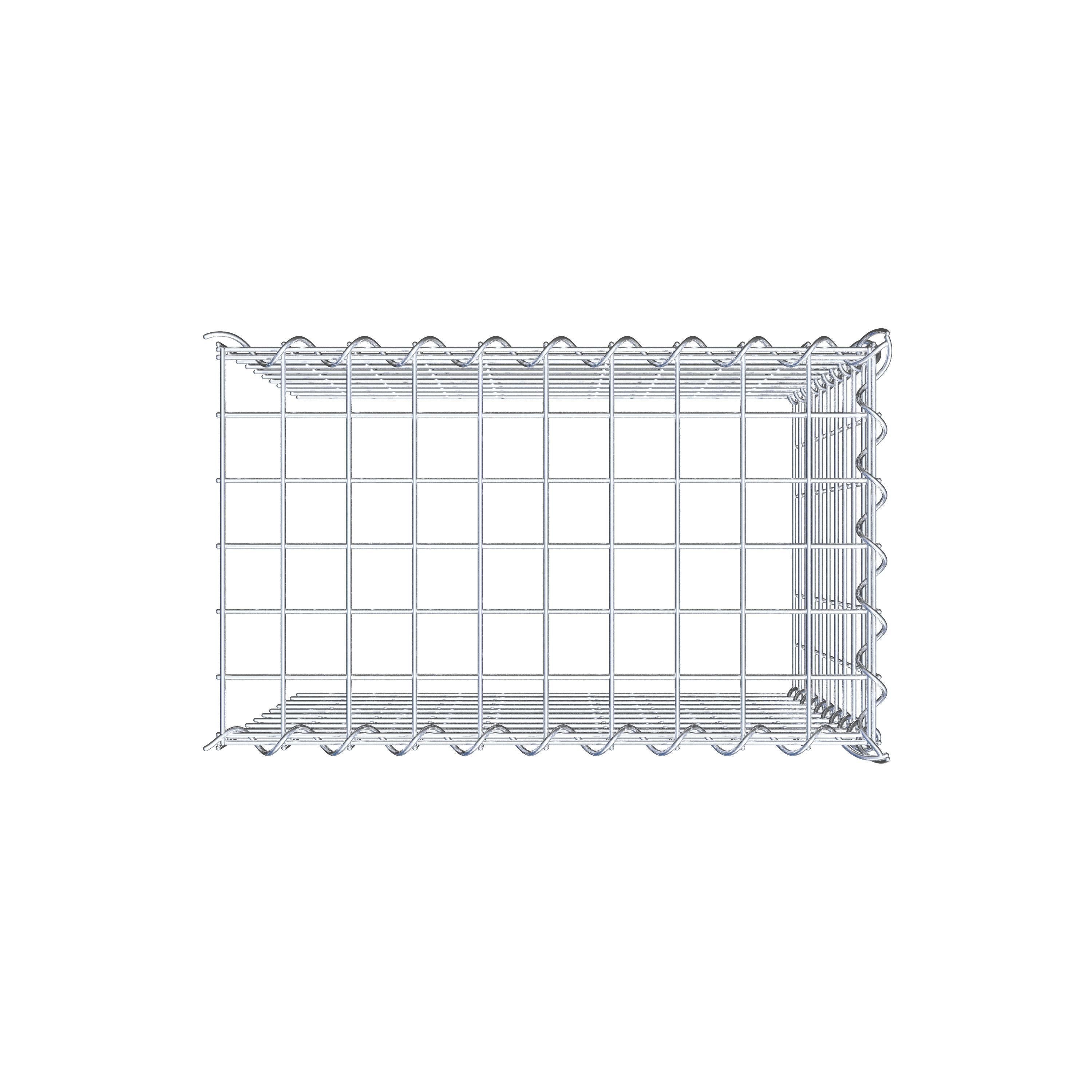 Gabbione aggiuntivo tipo 4 50 cm x 50 cm x 30 cm (L x H x P), dimensione maglia 5 cm x 5 cm, a spirale