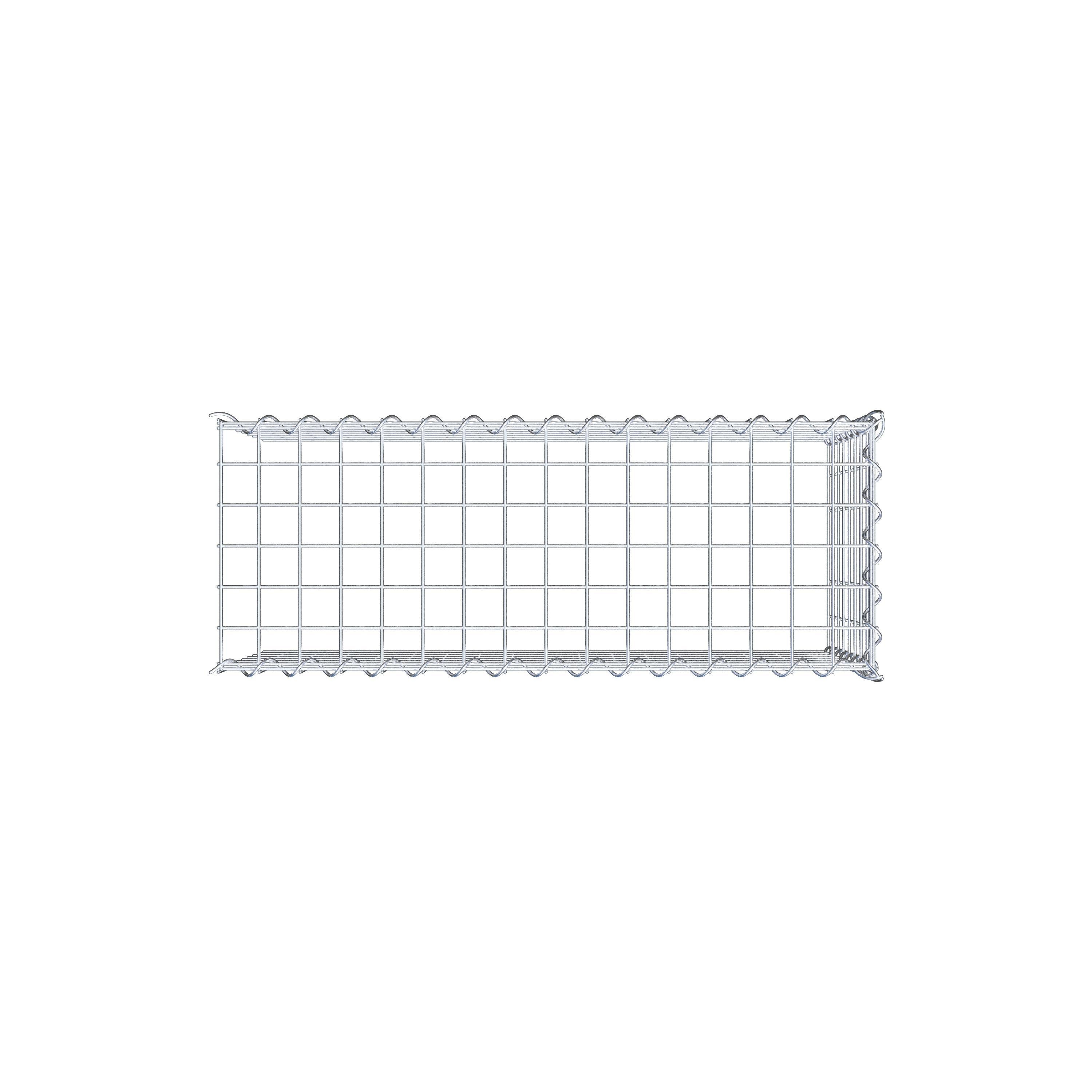 Grown-on gabion type 4 80 cm x 40 cm x 30 cm (L x H x D), mesh size 5 cm x 5 cm, spiral