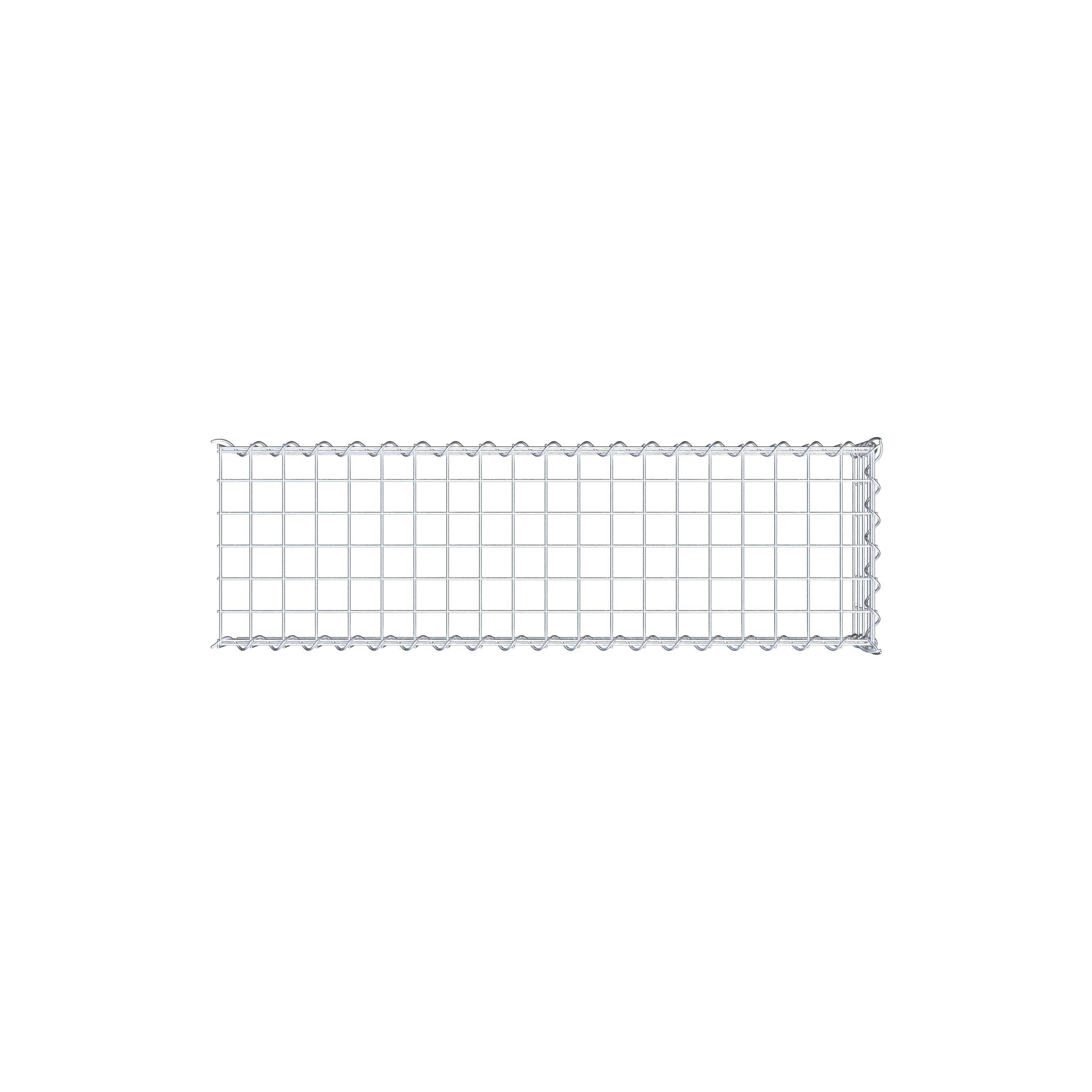 Gabbione aggiuntivo tipo 4 100 cm x 20 cm x 30 cm (L x H x P), dimensione maglia 5 cm x 5 cm, a spirale
