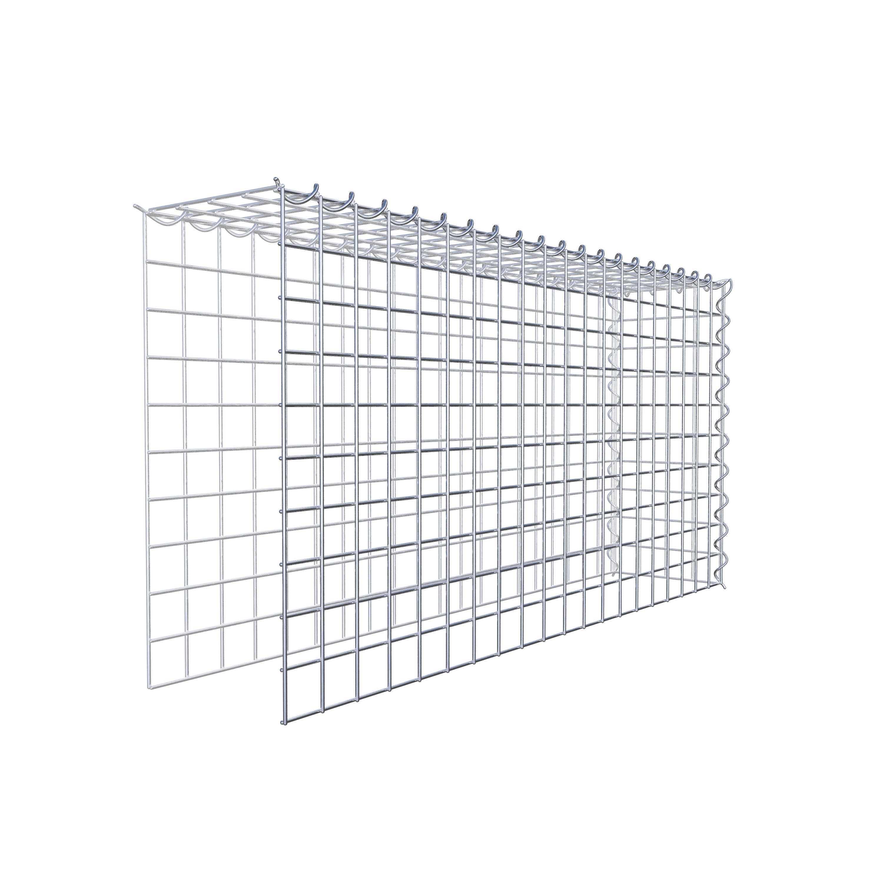 Gabbione aggiuntivo tipo 4 100 cm x 50 cm x 20 cm (L x H x P), dimensione maglia 5 cm x 5 cm, a spirale