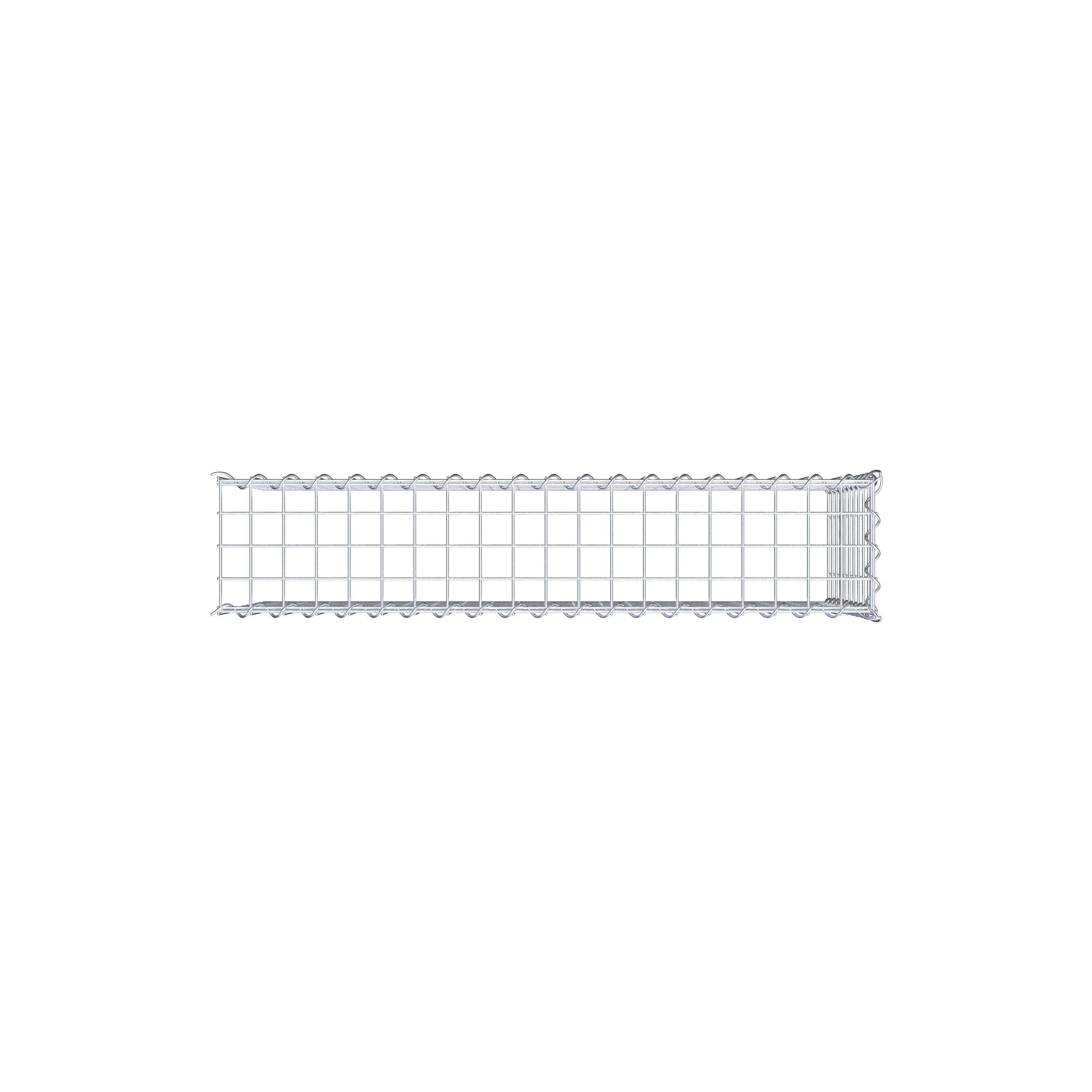 Gabbione aggiuntivo tipo 4 100 cm x 50 cm x 20 cm (L x H x P), dimensione maglia 5 cm x 5 cm, a spirale