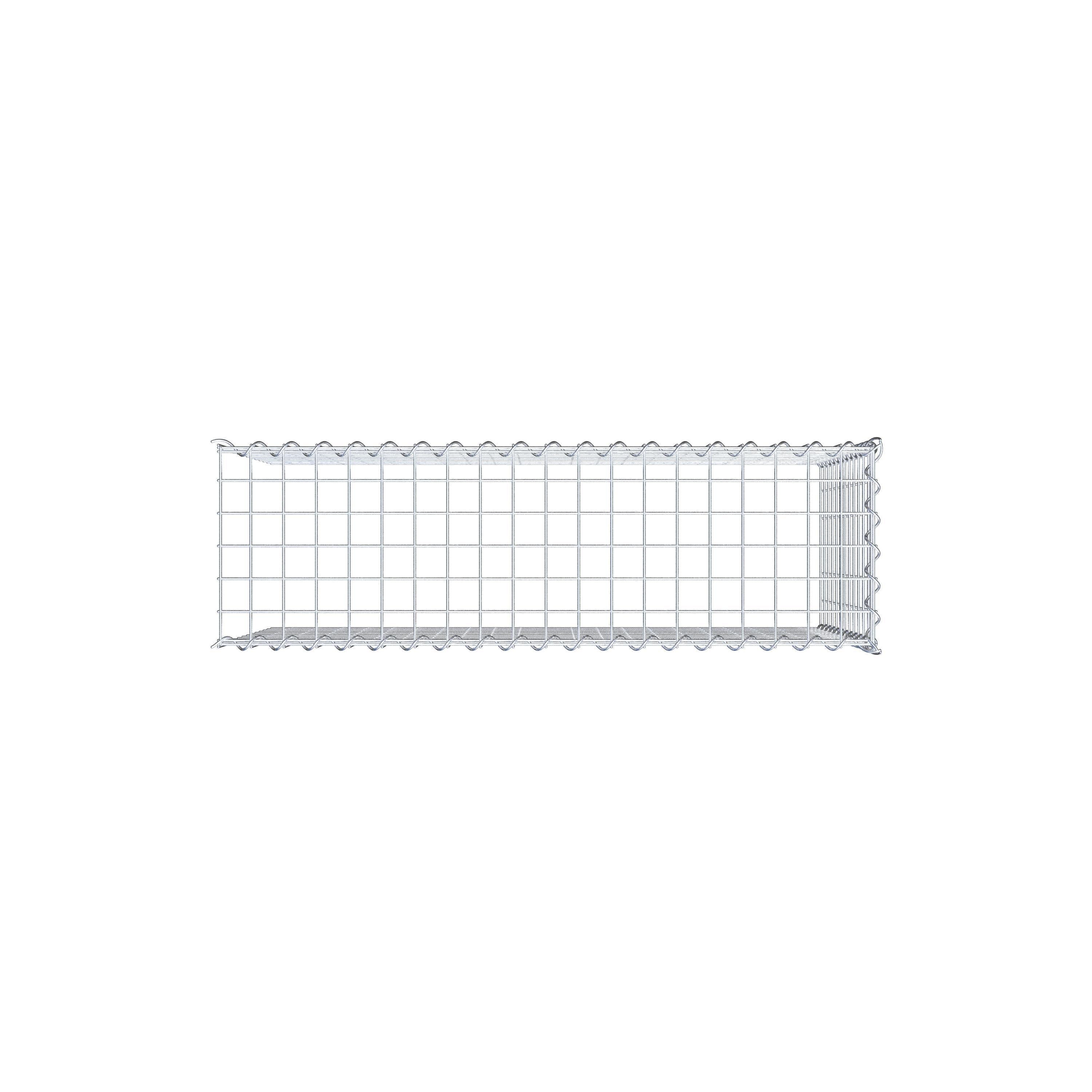 Grown-on gabion type 4 100 cm x 60 cm x 30 cm (L x H x D), mesh size 5 cm x 5 cm, spiral