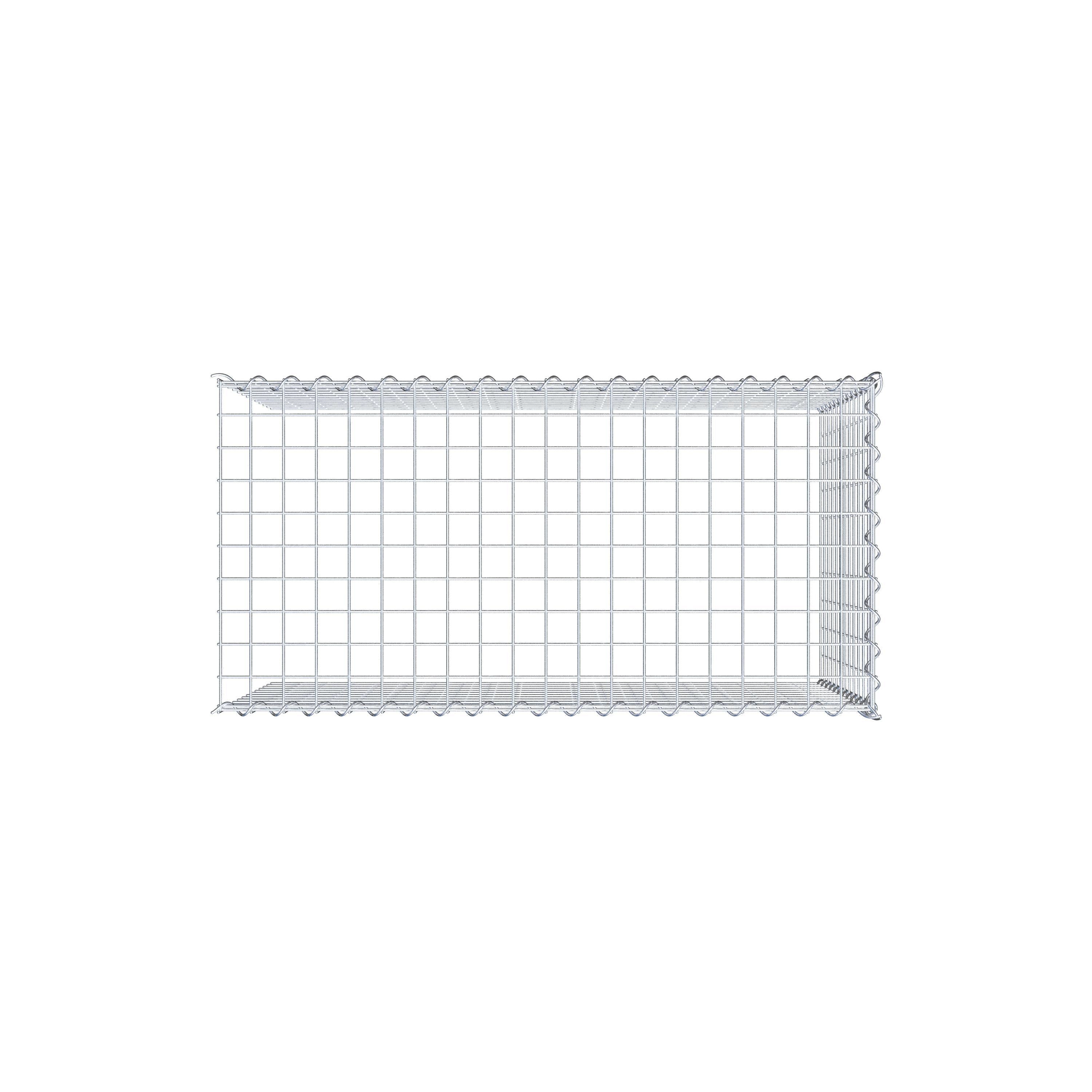 Gabbione aggiuntivo tipo 4 100 cm x 60 cm x 50 cm (L x H x P), dimensione maglia 5 cm x 5 cm, a spirale