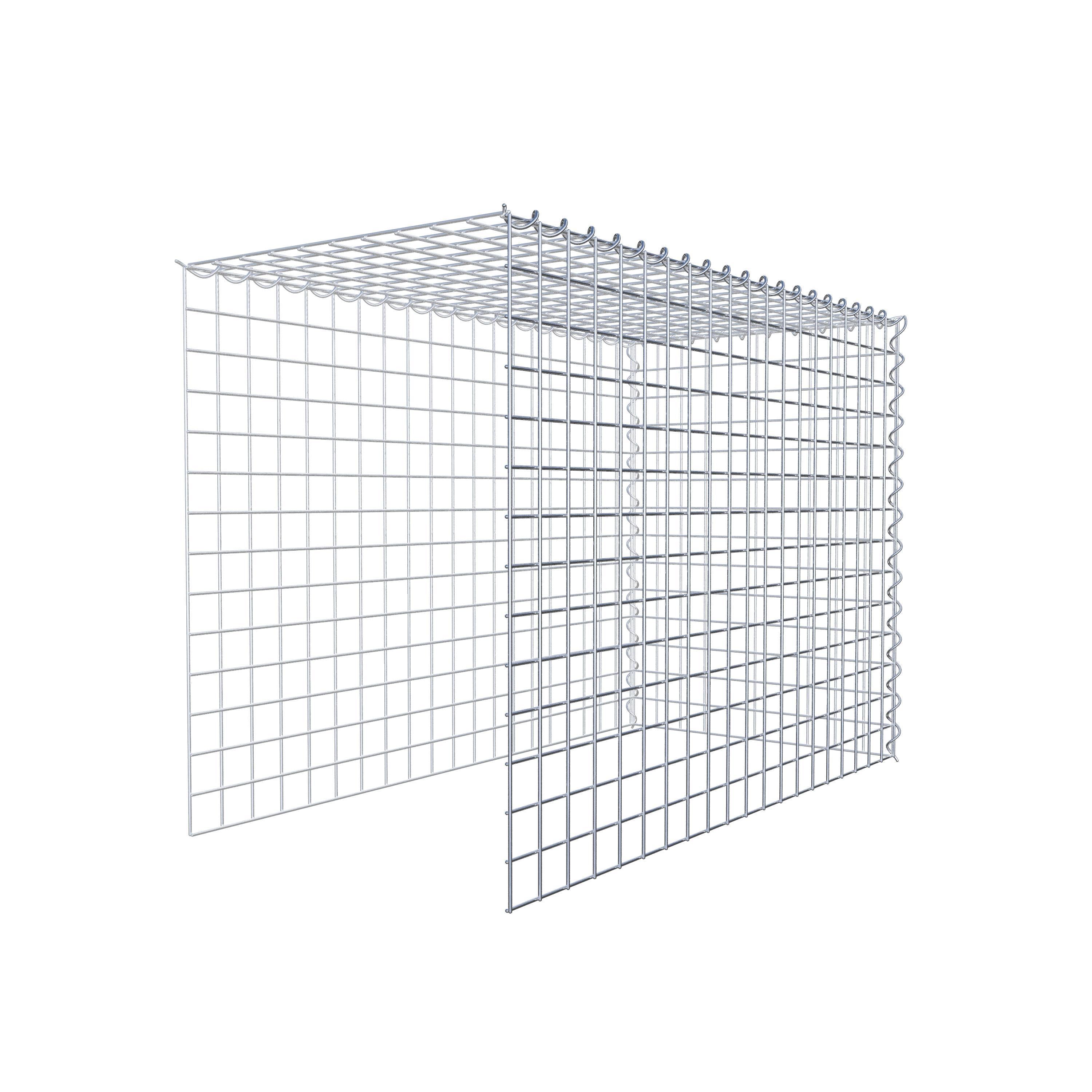 Extra gabion typ 4 100 cm x 70 cm x 50 cm (L x H x D), maskstorlek 5 cm x 5 cm, spiral