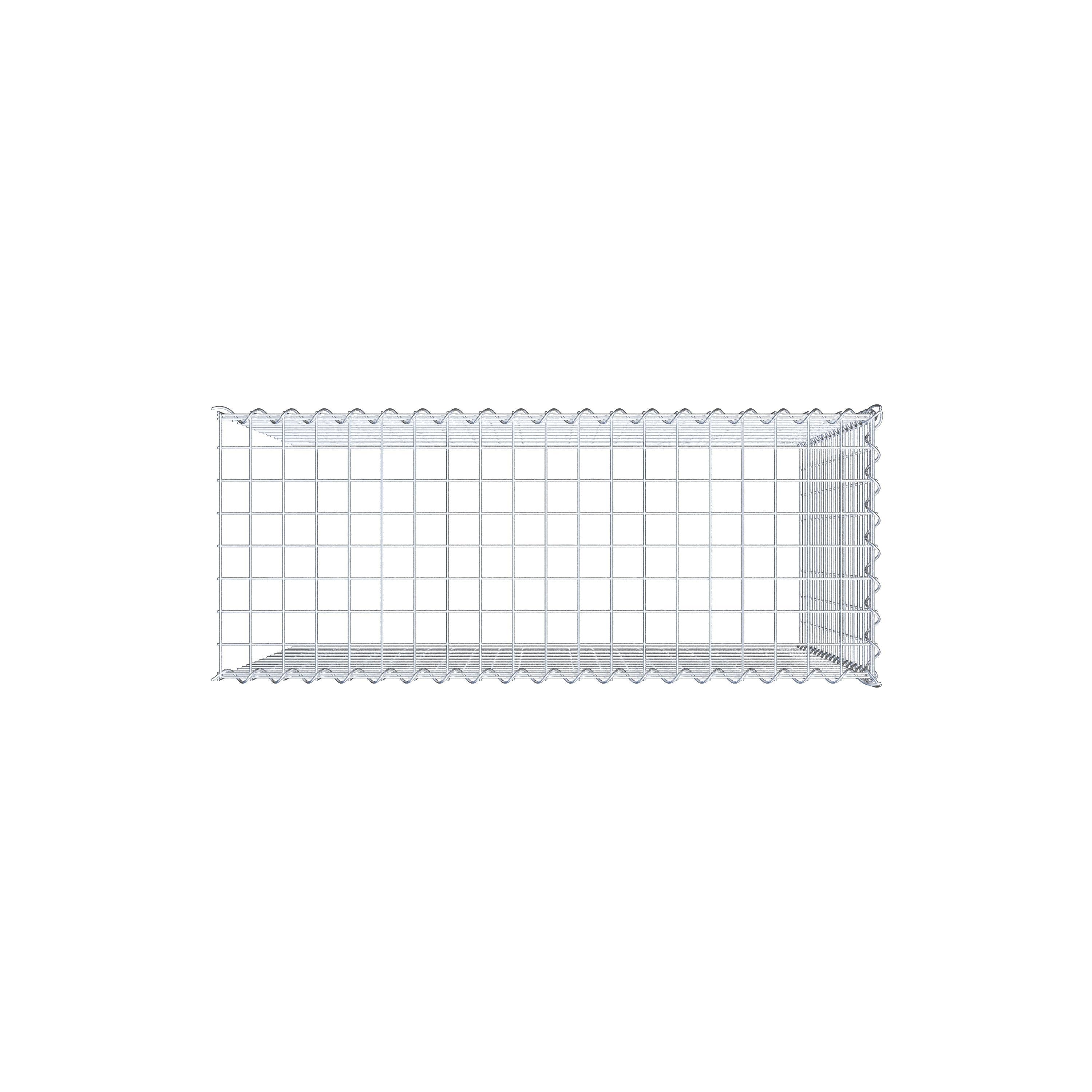 Grown-on gabion type 4 100 cm x 90 cm x 40 cm (L x H x D), mesh size 5 cm x 5 cm, spiral