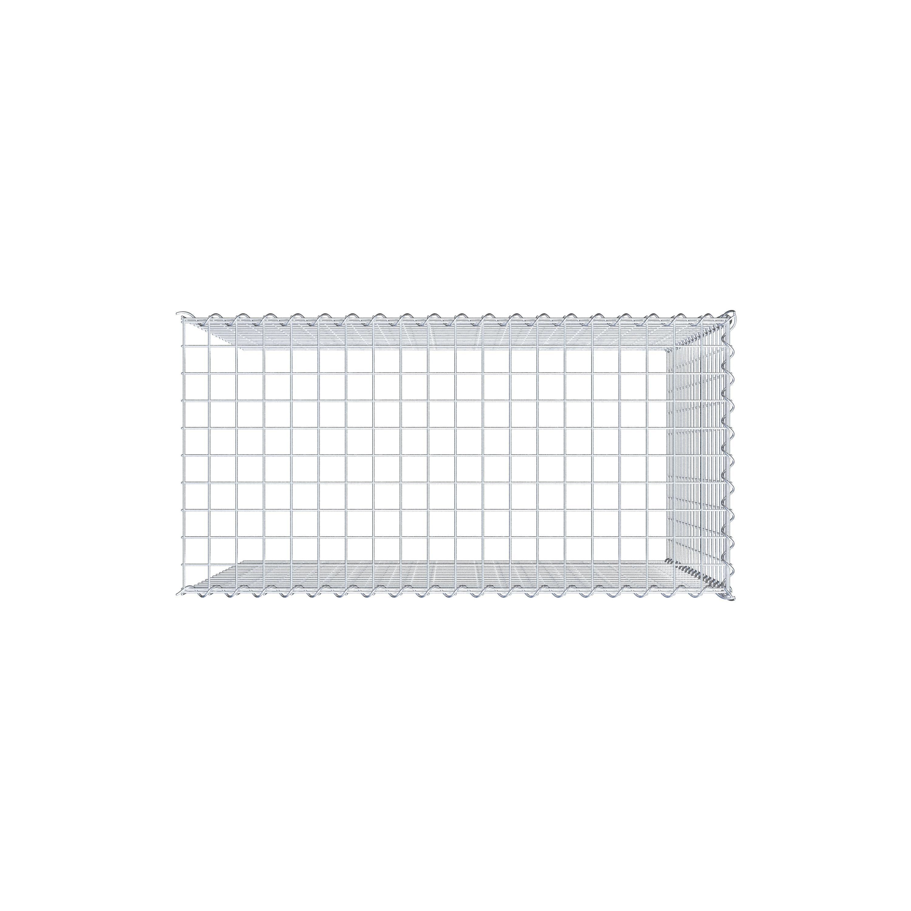 Grown-on gabion type 4 100 cm x 90 cm x 50 cm (L x H x D), mesh size 5 cm x 5 cm, spiral