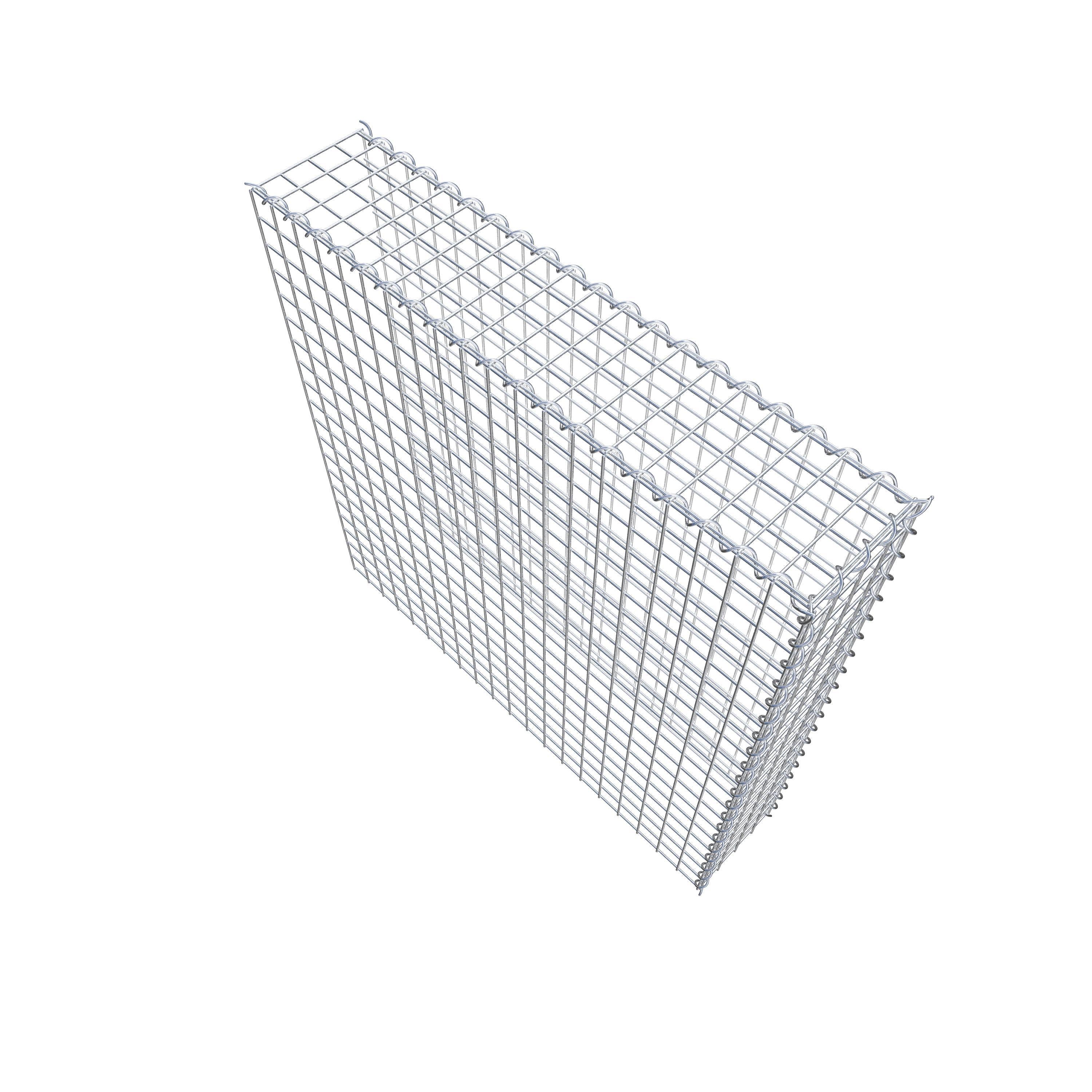 Gabion rapporté type 4 100 cm x 100 cm x 20 cm (L x H x P), mailles 5 cm x 5 cm, spirale
