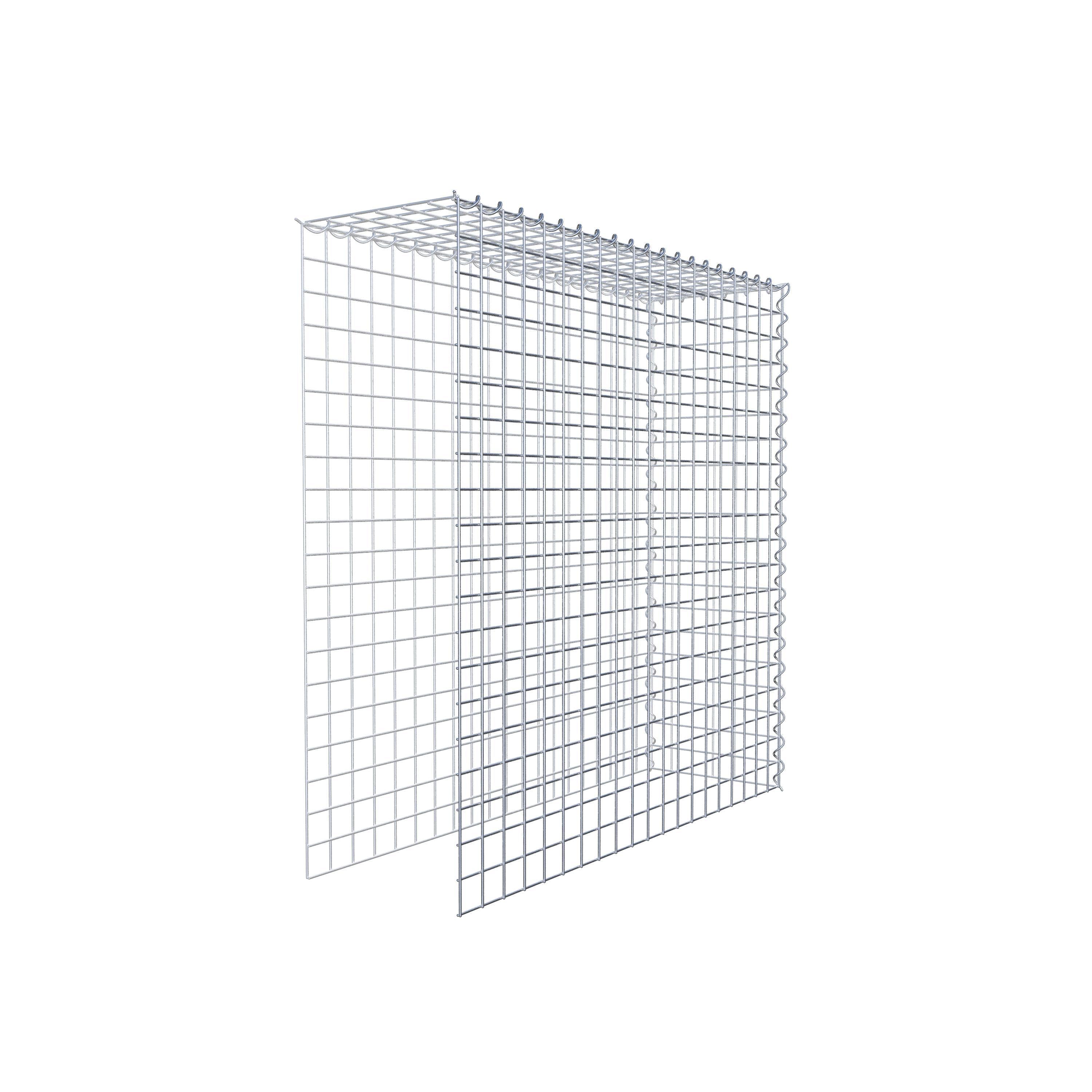 Gabbione aggiuntivo tipo 4 100 cm x 100 cm x 30 cm (L x H x P), dimensione maglia 5 cm x 5 cm, a spirale