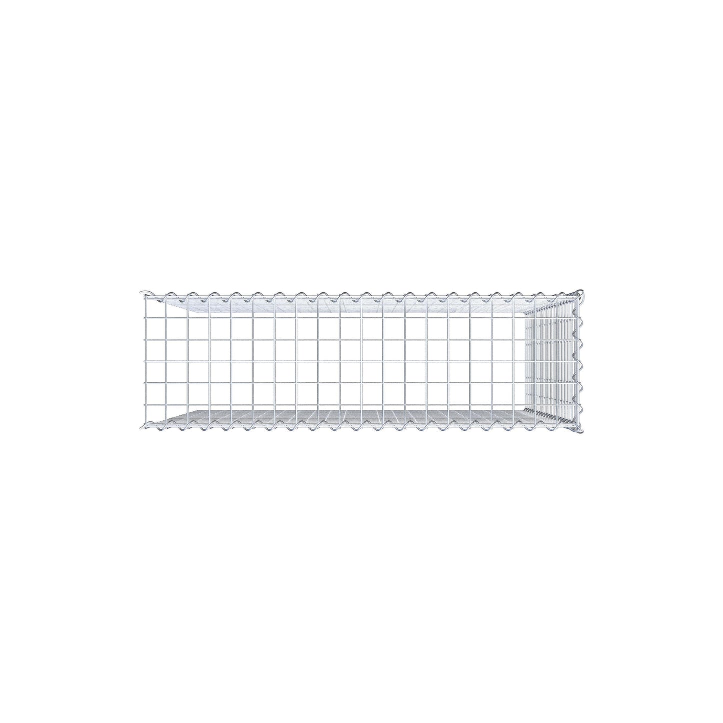 Opvokset gabion type 4 100 cm x 100 cm x 30 cm (L x H x D), maskestørrelse 5 cm x 5 cm, spiral