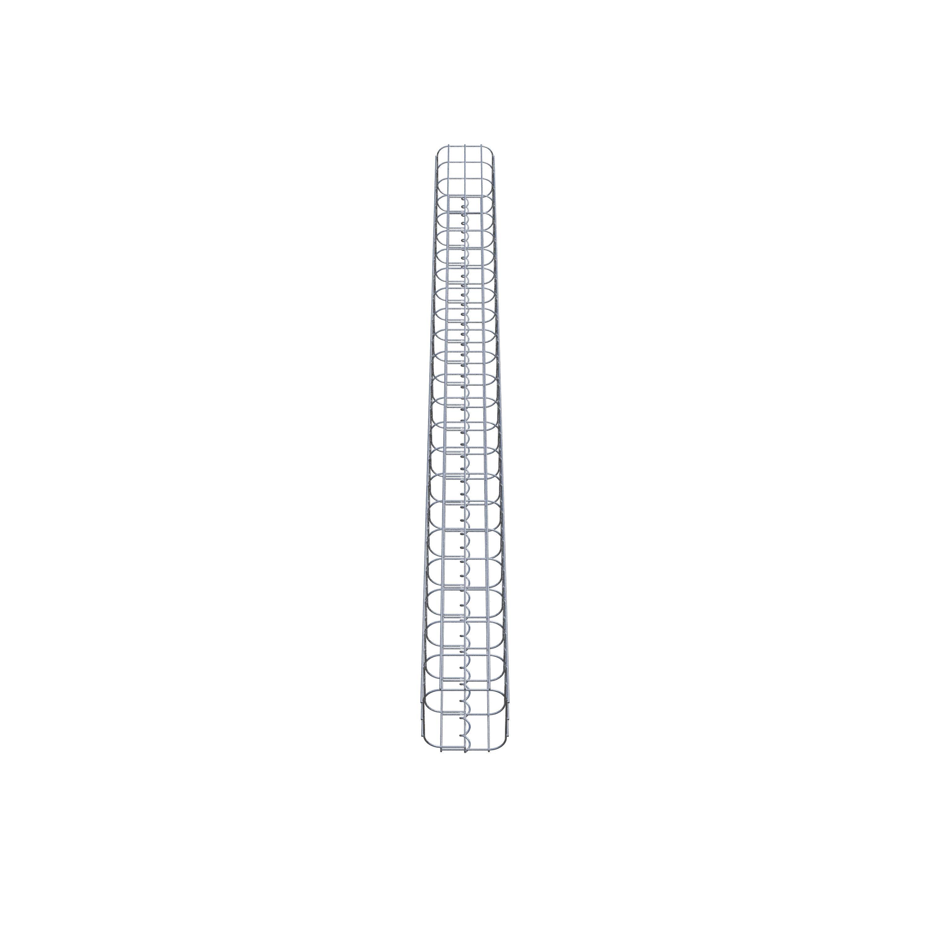 Colonne de gabion carrée 17 cm x 17 cm, 230 cm de hauteur, MW 5 cm x 10 cm