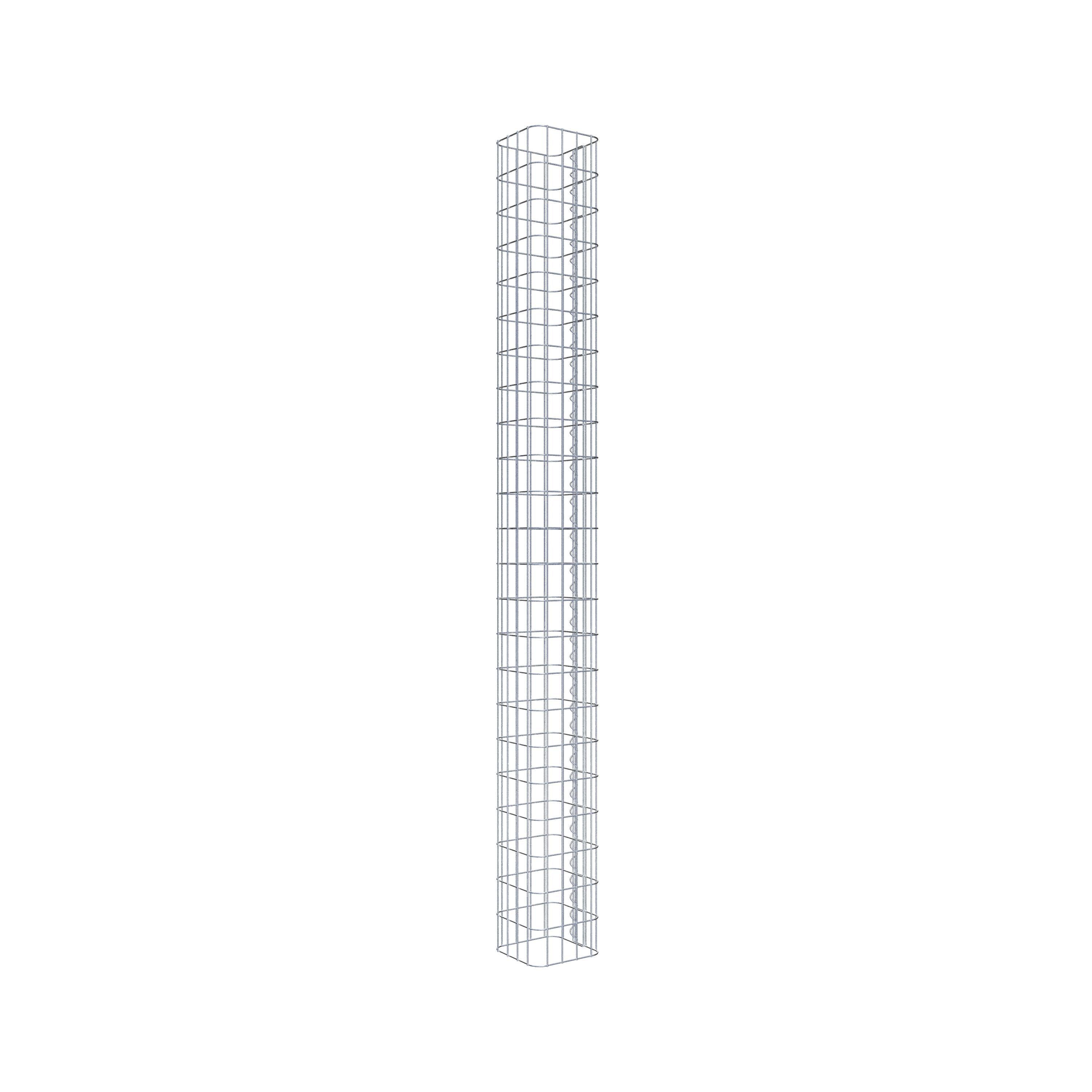Colonne de gabion carrée 22 cm x 22 cm, 230 cm de hauteur, MW 5 cm x 10 cm