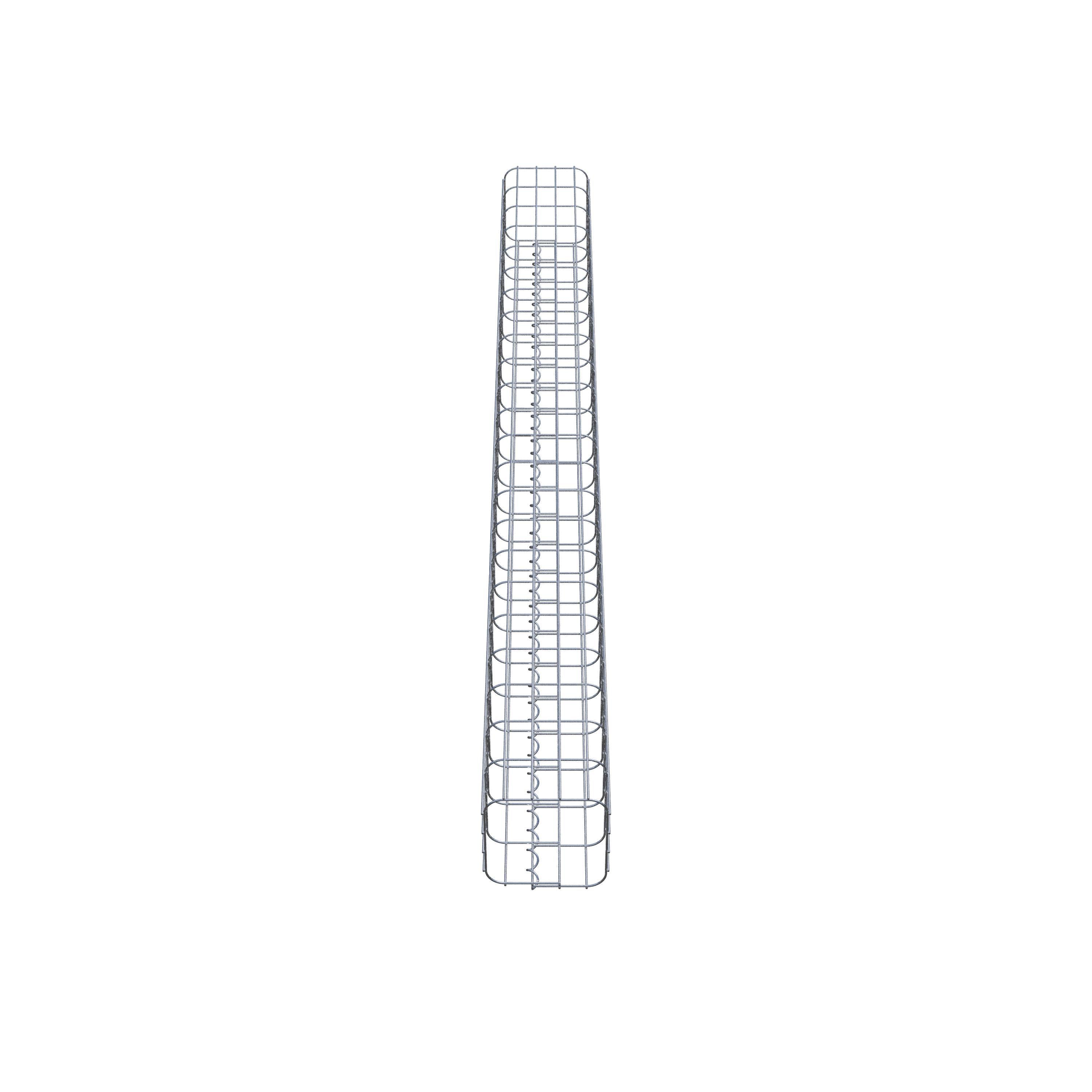 Colonne de gabion carrée 22 cm x 22 cm, 230 cm de hauteur, MW 5 cm x 10 cm