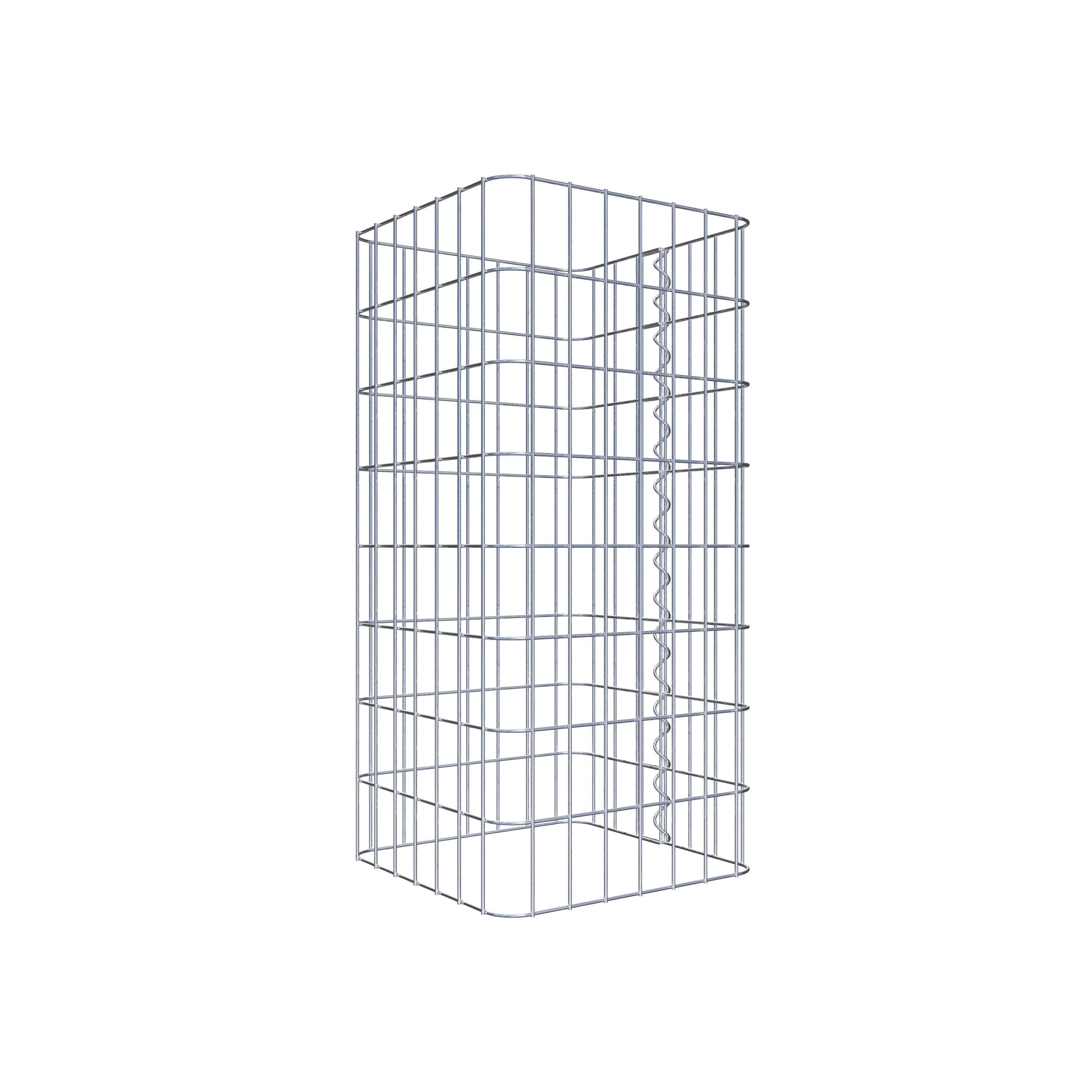Colonne de gabion carrée 37 cm x 37 cm, 80 cm de hauteur, MW 5 cm x 10 cm