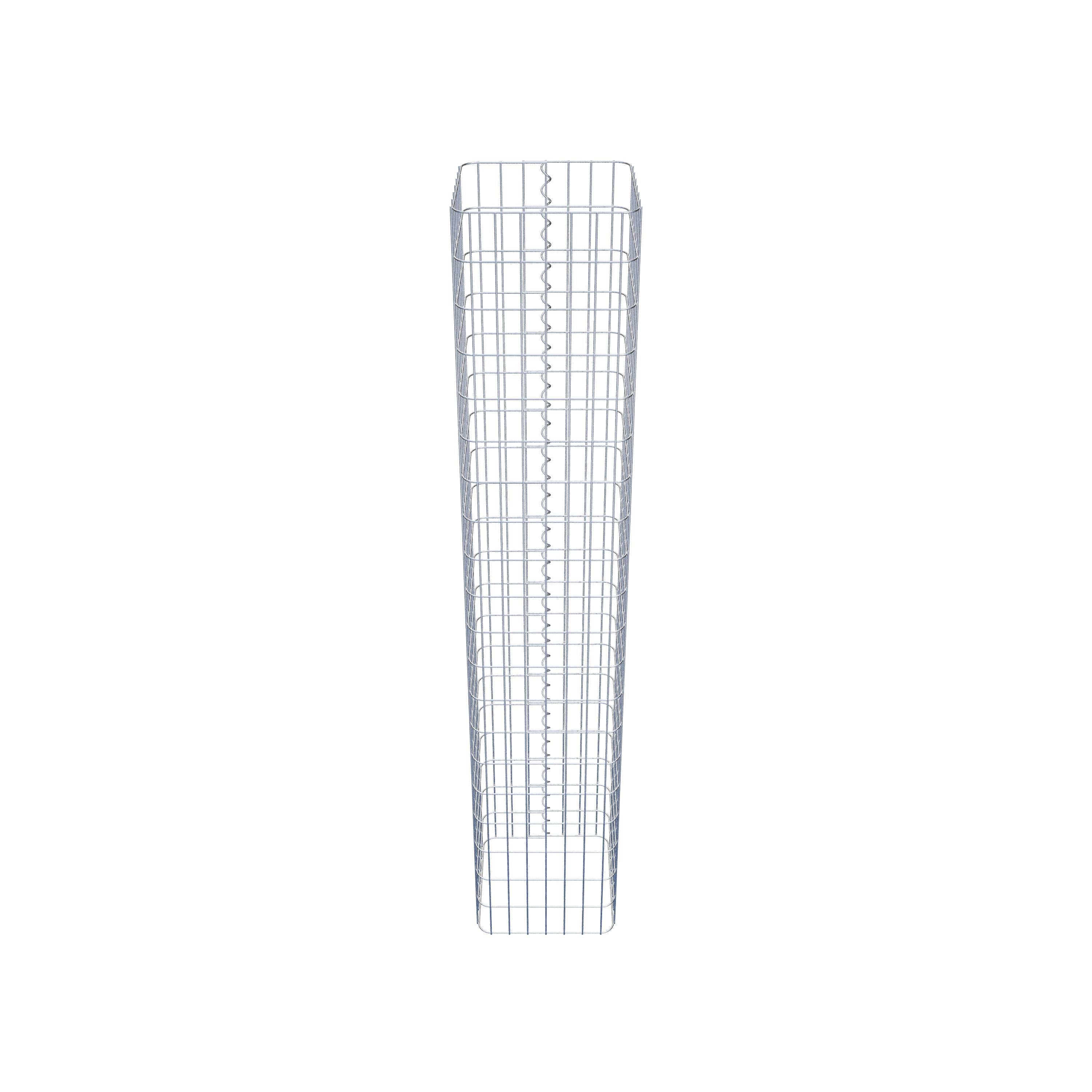 Colonne de gabion carrée 37 cm x 37 cm, 200 cm de hauteur, MW 5 cm x 10 cm
