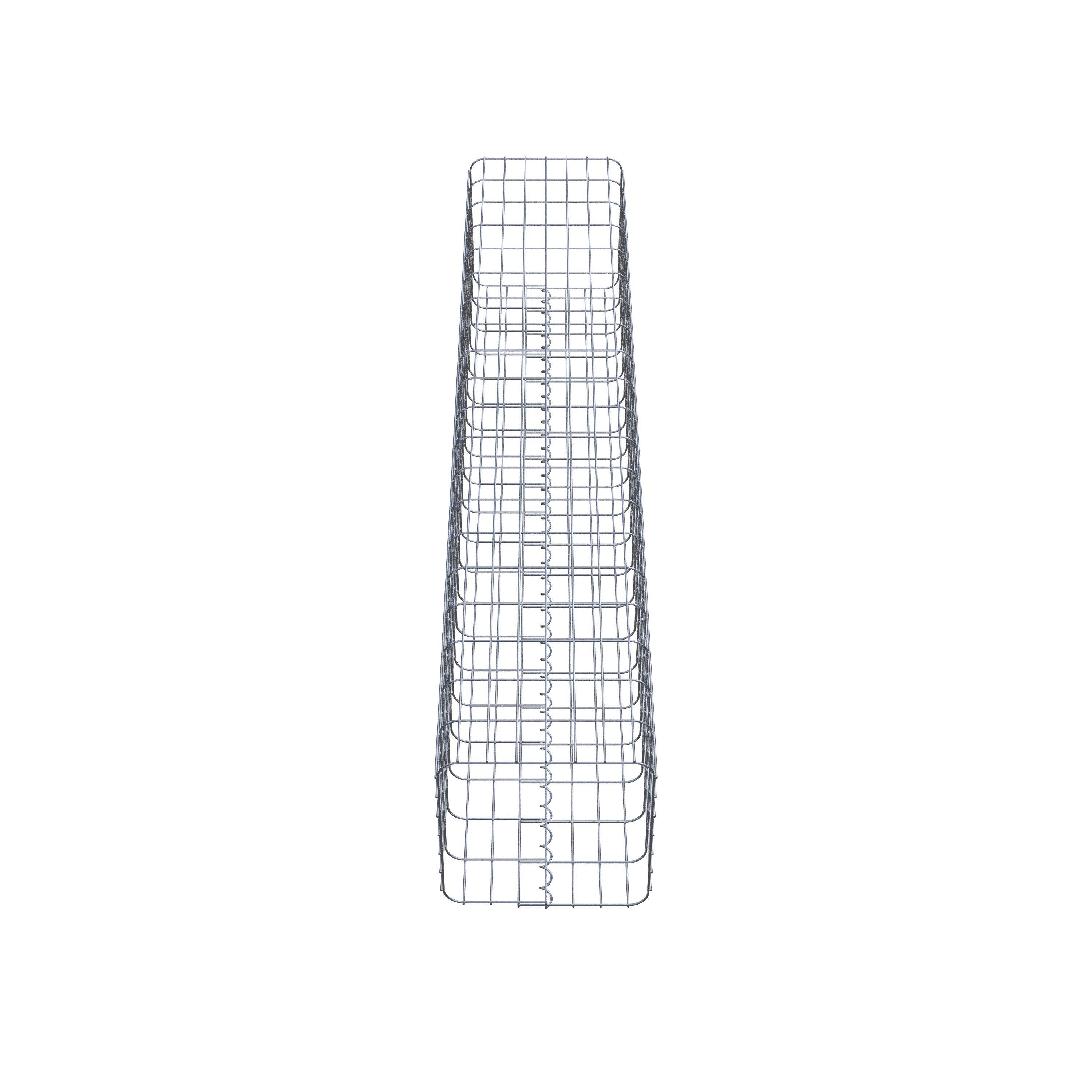 Colonne de gabion carrée 37 cm x 37 cm, 200 cm de hauteur, MW 5 cm x 10 cm