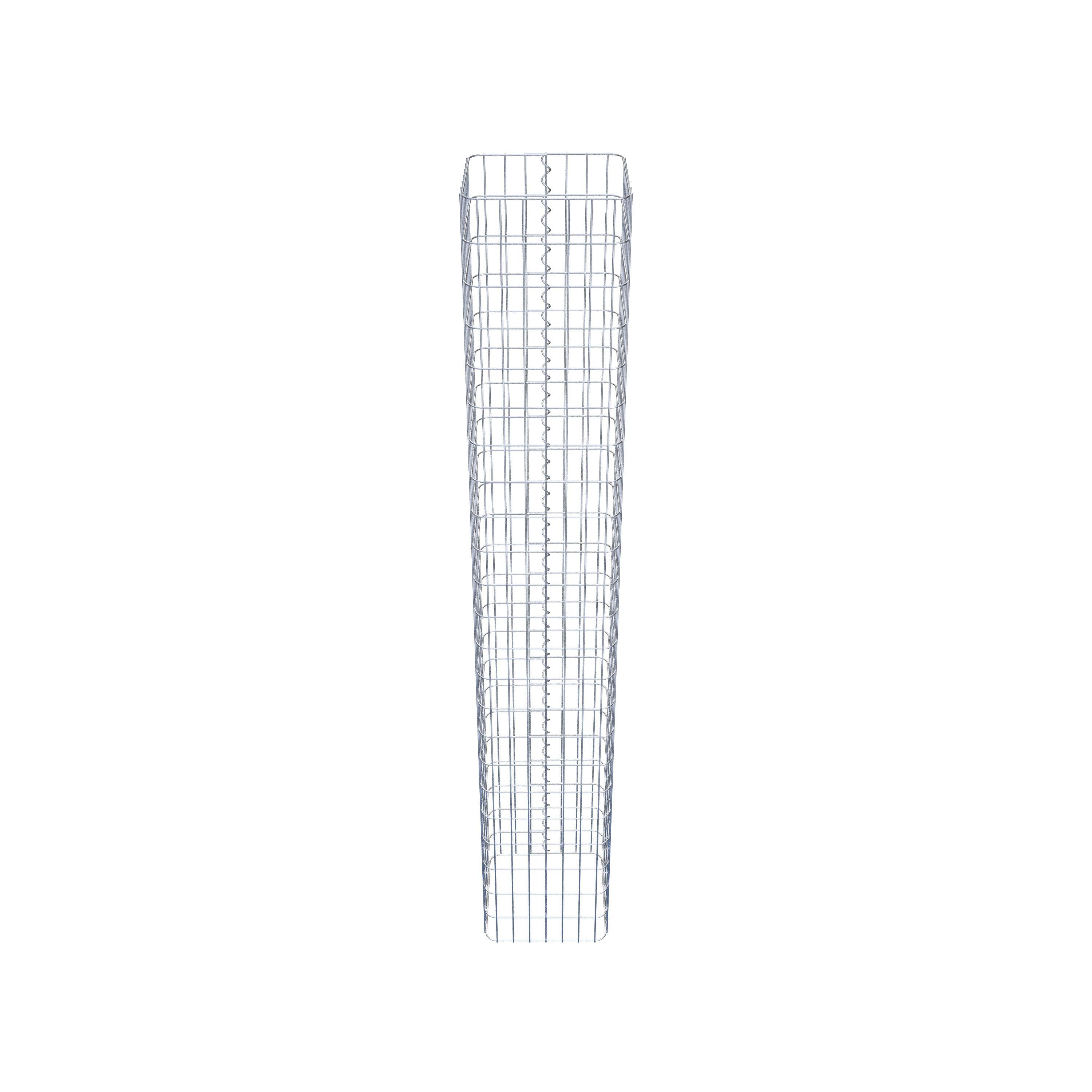 Colonne de gabion carrée 37 cm x 37 cm, 230 cm de hauteur, MW 5 cm x 10 cm