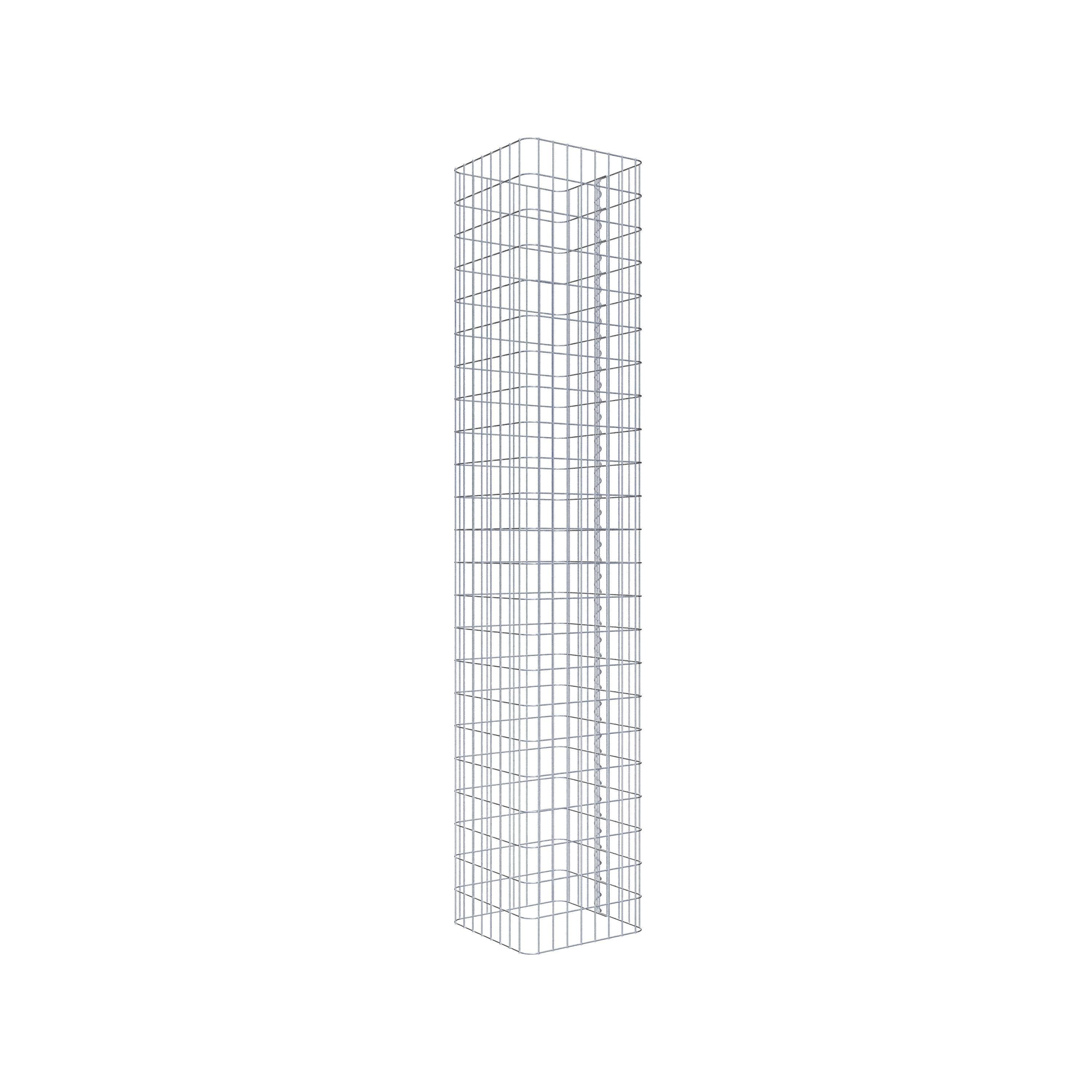 Gabionsøjle firkantet 42 cm x 42 cm, 230 cm højde, MW 5 cm x 10 cm