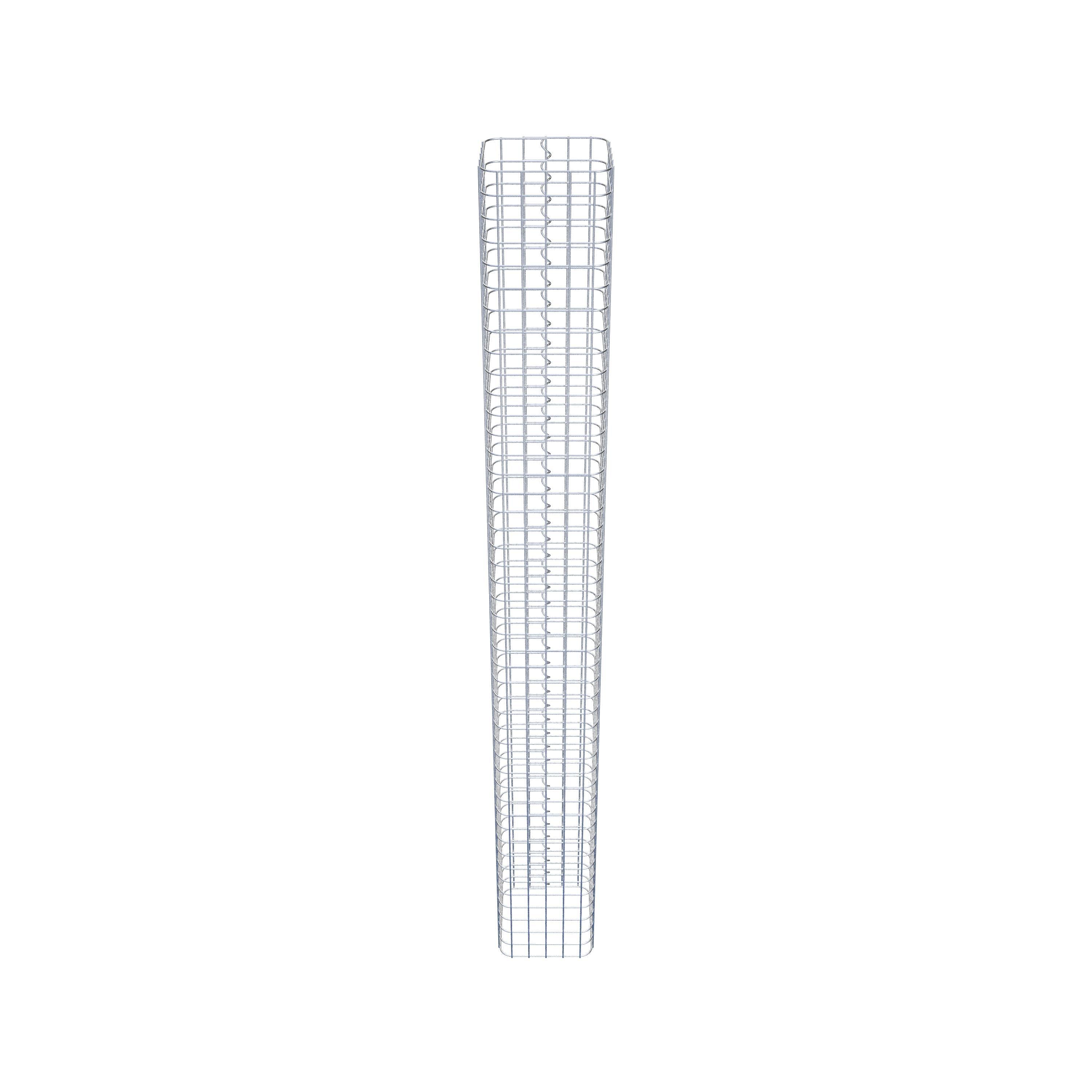 Colonne de gabion carrée 27 cm x 27 cm, 230 cm de hauteur, MW 5 cm x 5 cm
