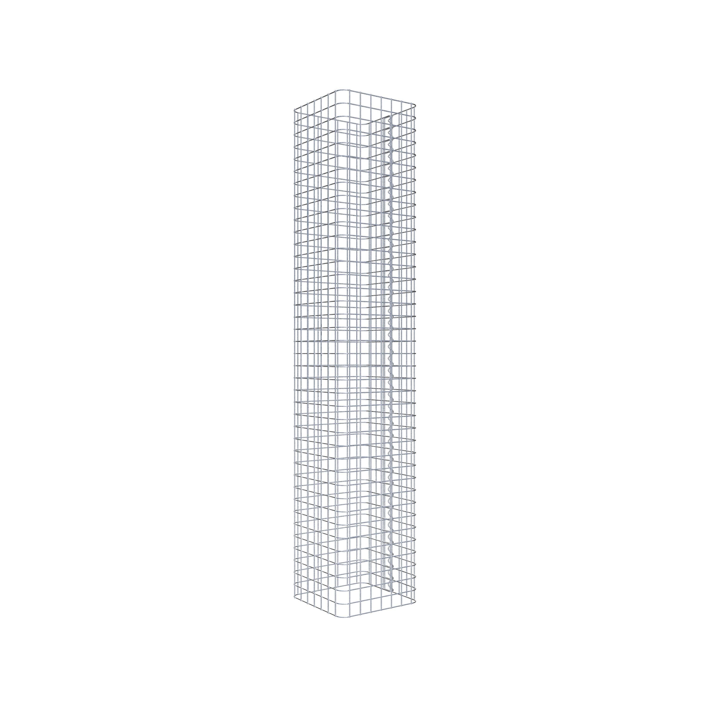 Colonne de gabion carrée 37 cm x 37 cm, 200 cm de hauteur, MW 5 cm x 5 cm