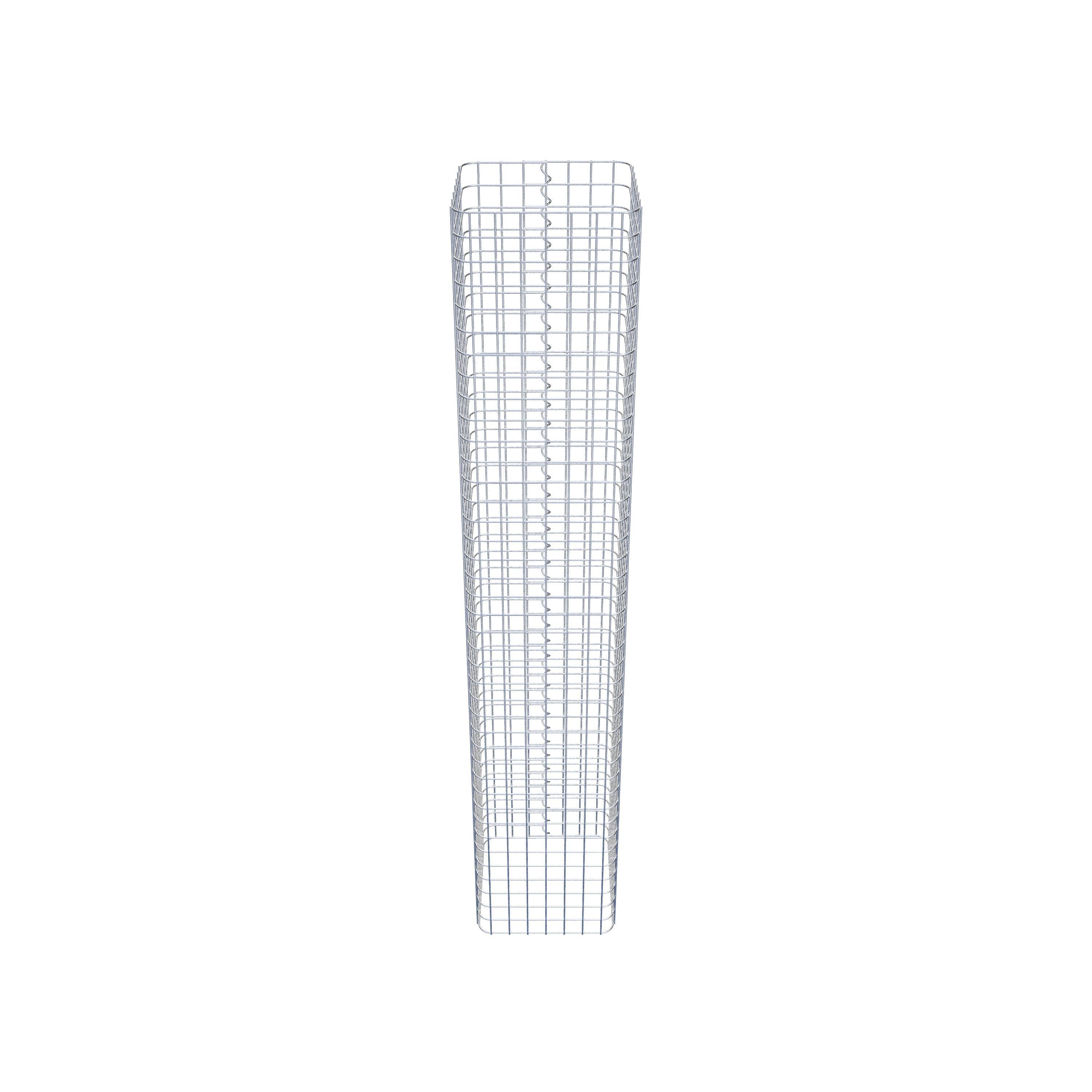 Colonne de gabion carrée 37 cm x 37 cm, 200 cm de hauteur, MW 5 cm x 5 cm