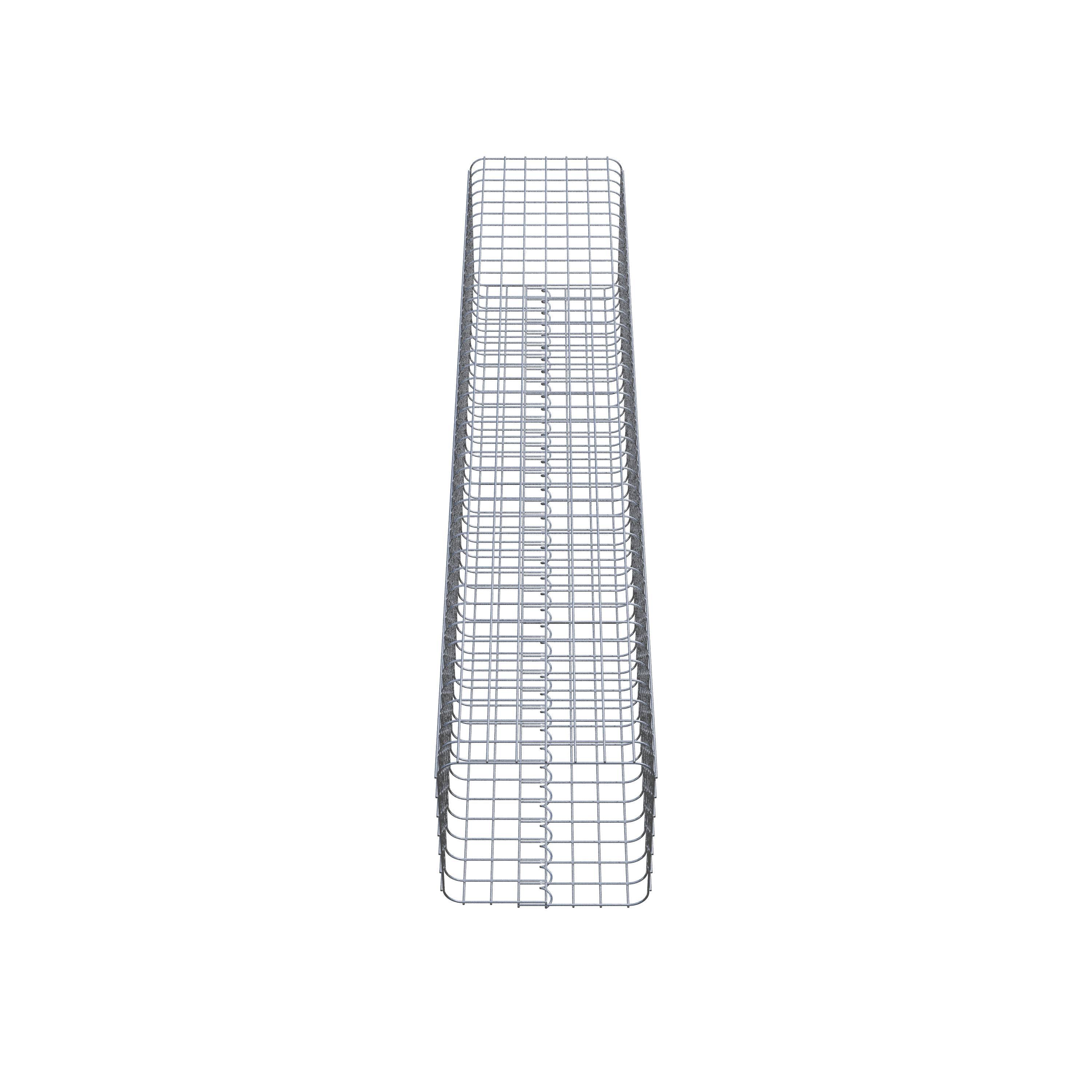 Colonne de gabion carrée 37 cm x 37 cm, 200 cm de hauteur, MW 5 cm x 5 cm