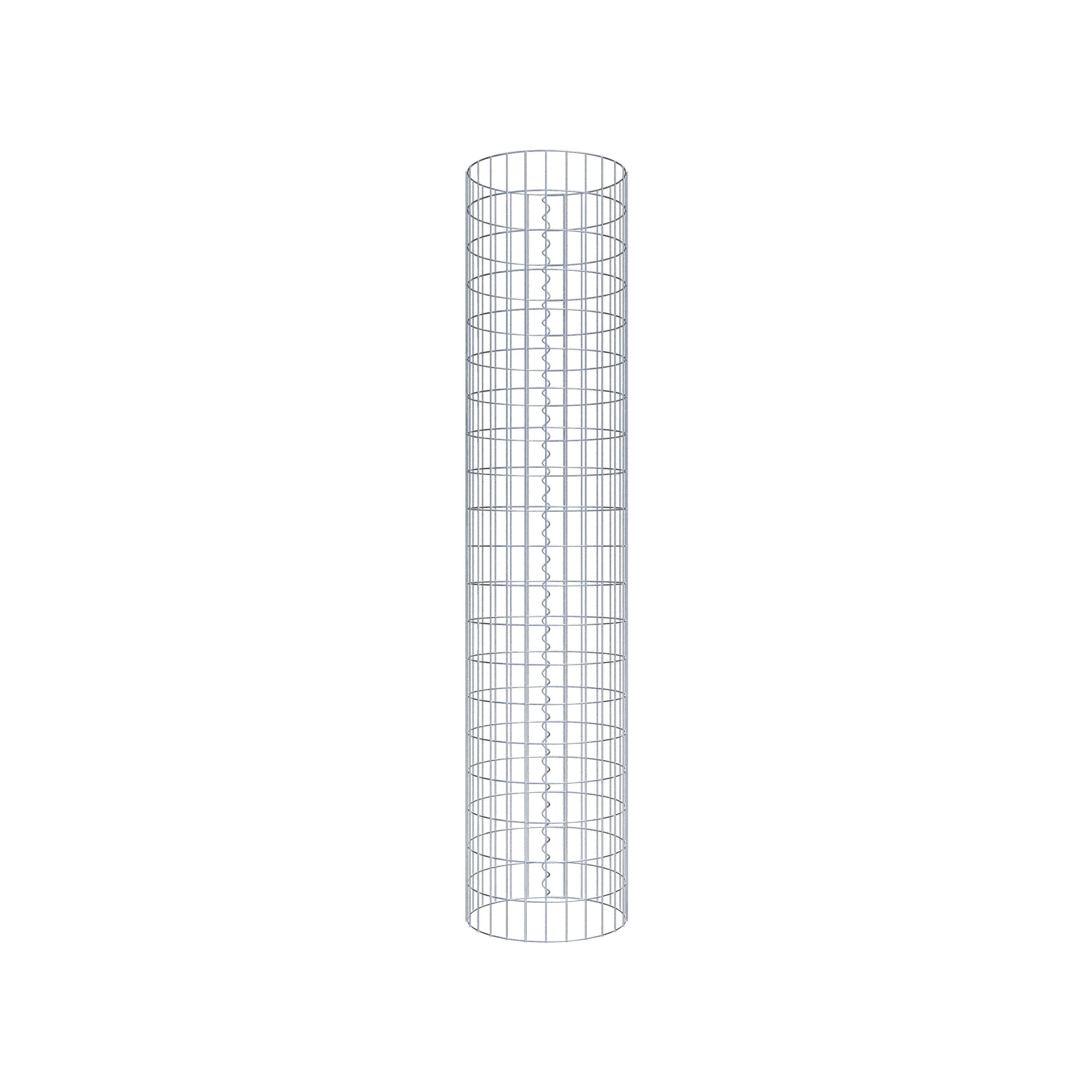 Colonne de gabion ronde 42 cm de diamètre, 200 cm de hauteur, mailles 5 cm x 10 cm