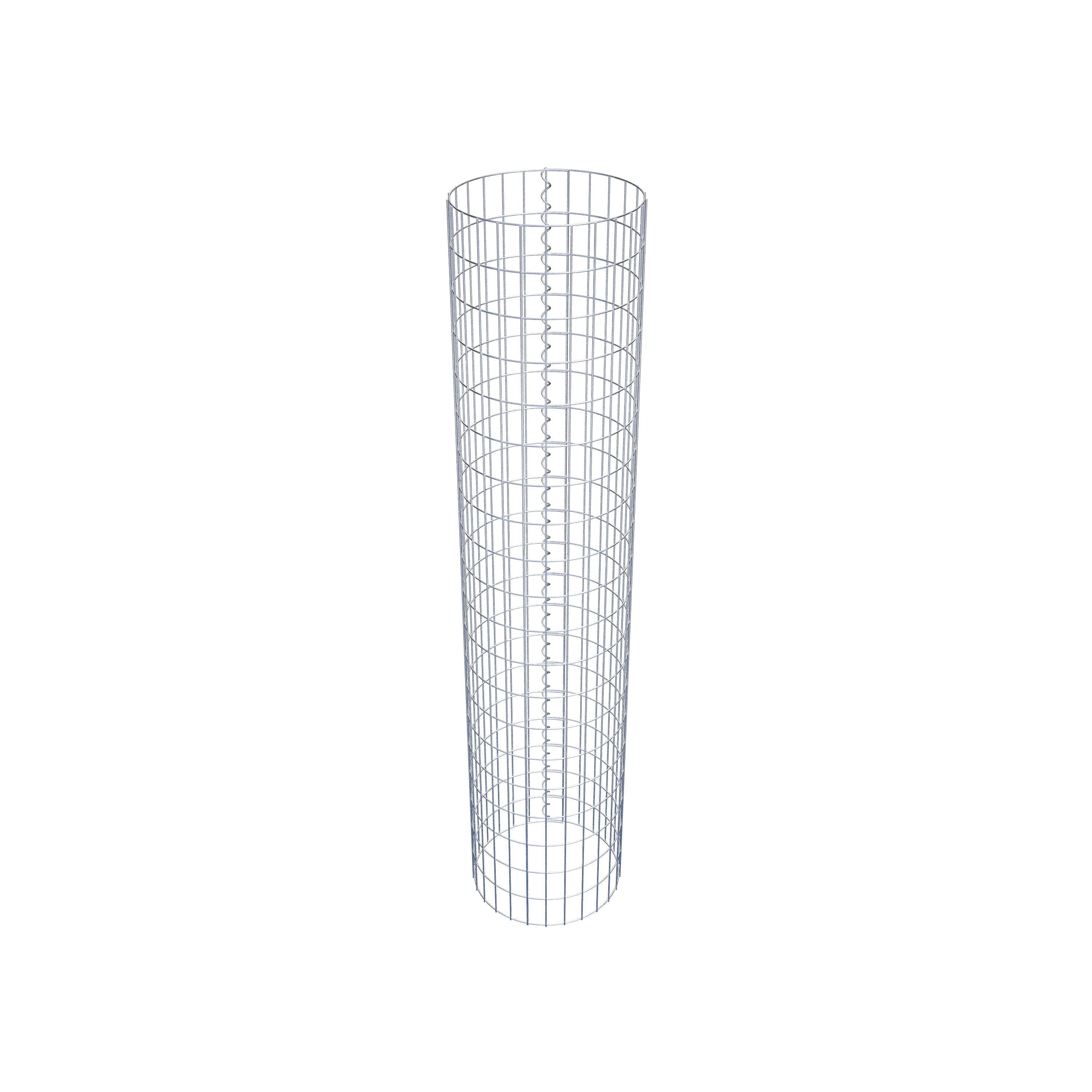 Colonne de gabion ronde 42 cm de diamètre, 200 cm de hauteur, mailles 5 cm x 10 cm