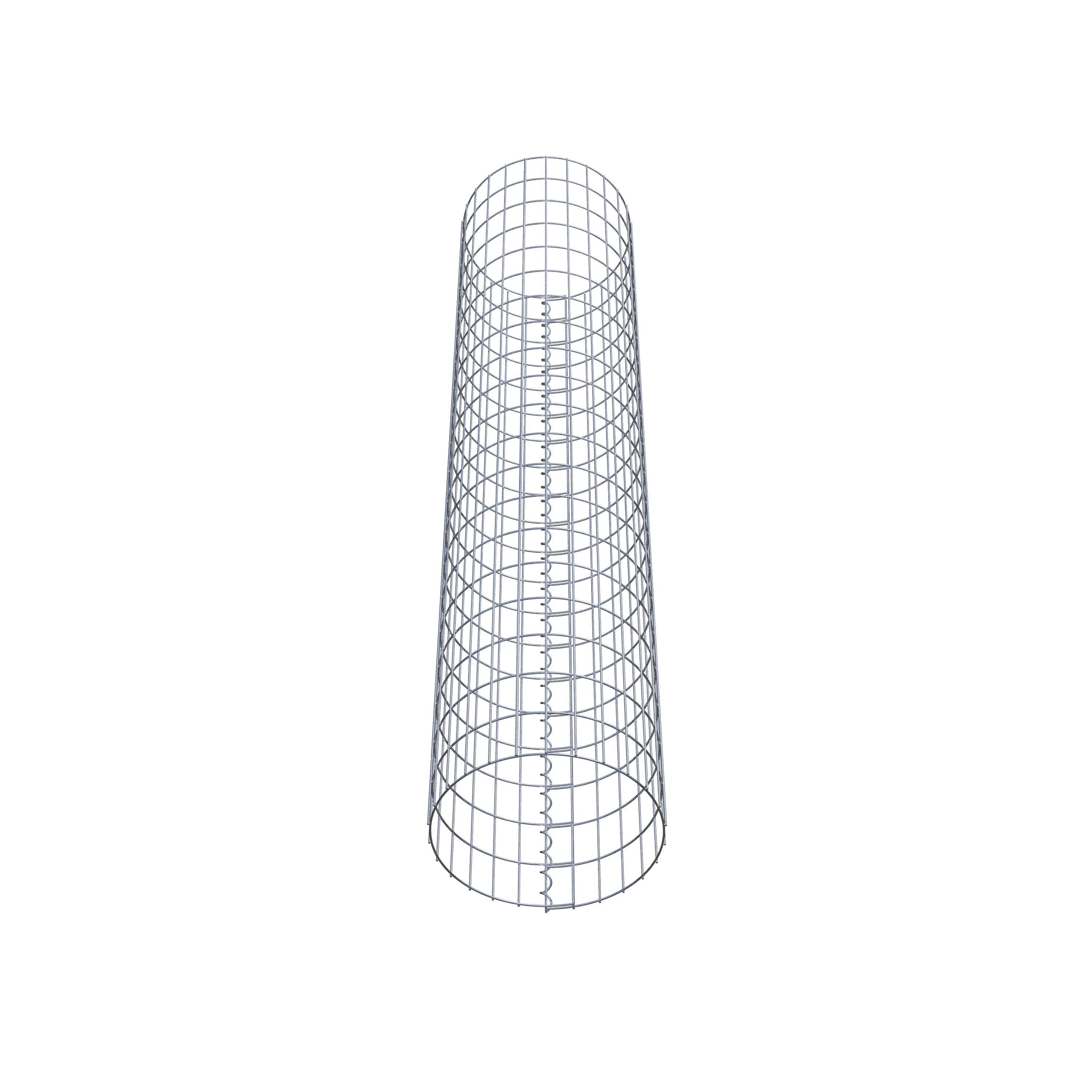 Colonne de gabion ronde 42 cm de diamètre, 200 cm de hauteur, mailles 5 cm x 10 cm