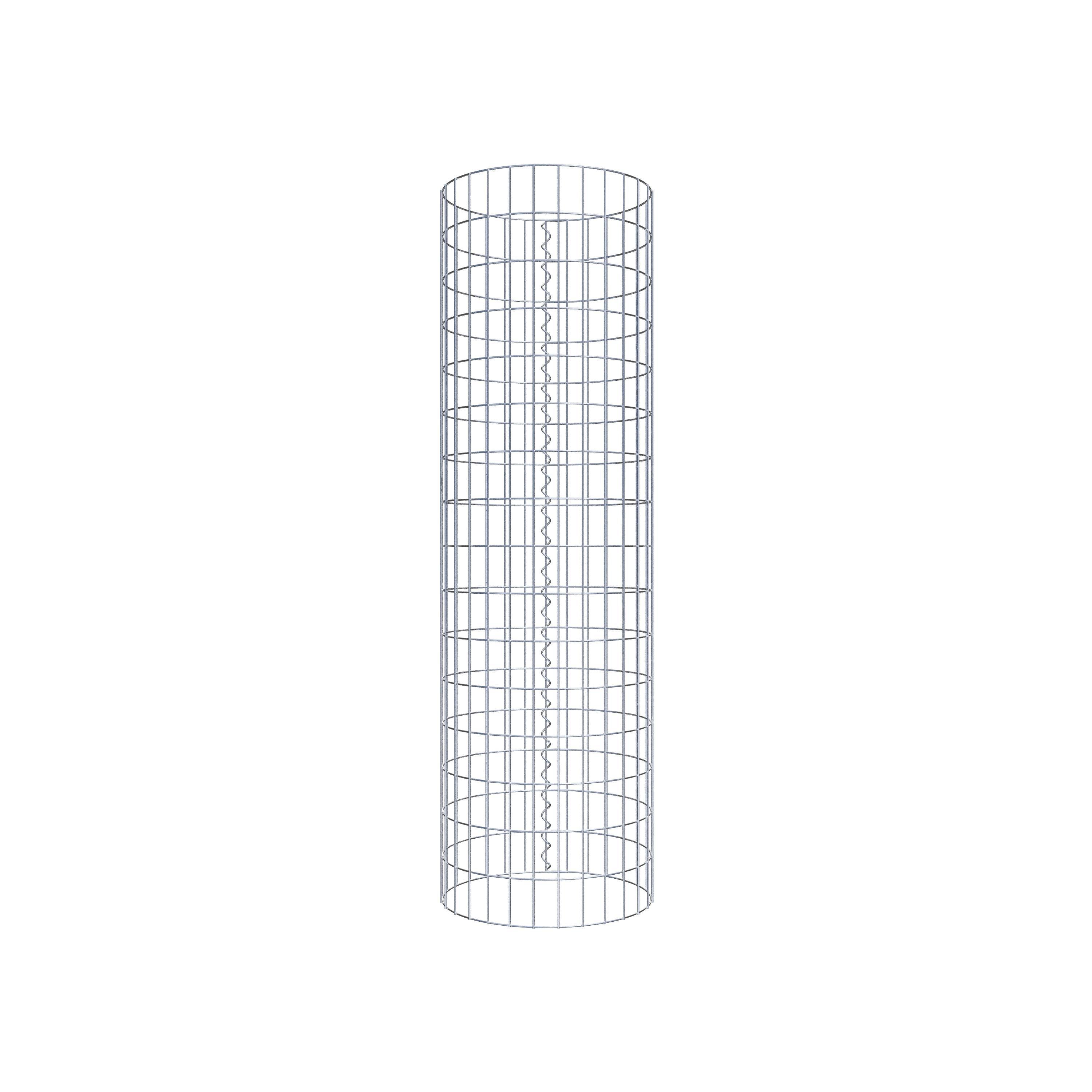 Colonne de gabion ronde 47 cm de diamètre, 160 cm de hauteur, mailles 5 cm x 10 cm