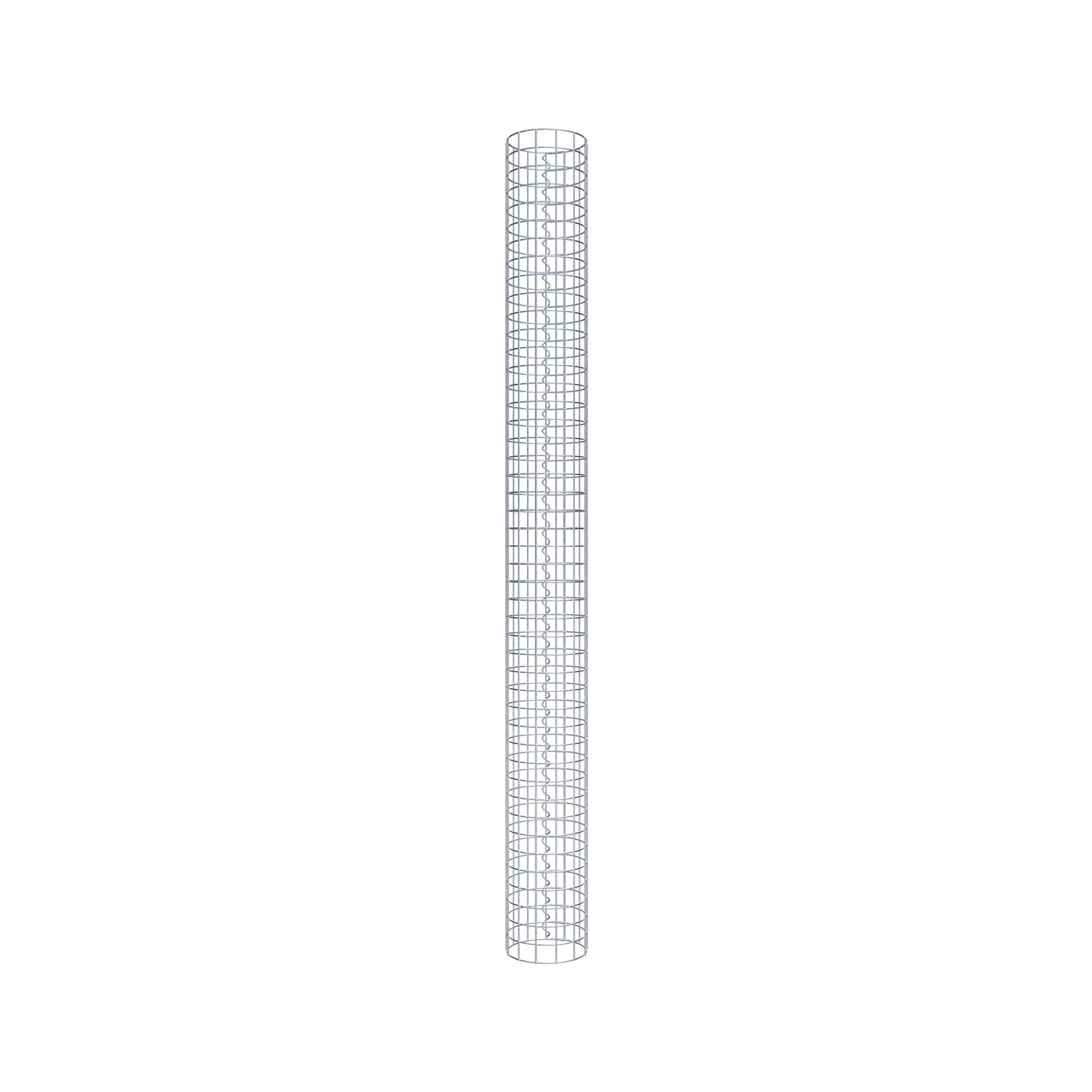 Colonne de gabion ronde 22 cm de diamètre, 230 cm de hauteur, maille 5 cm x 5 cm