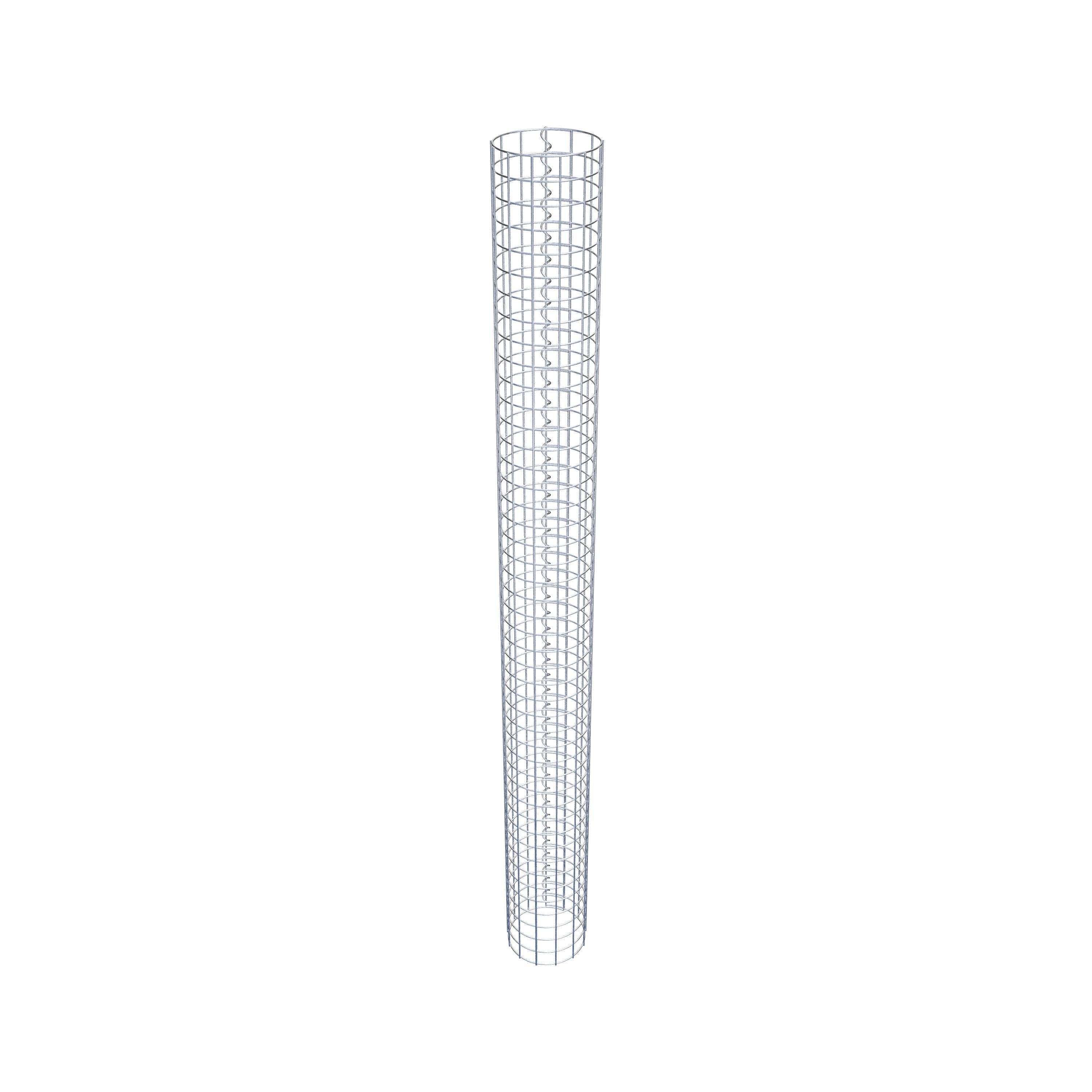 Colonne de gabion ronde 22 cm de diamètre, 230 cm de hauteur, maille 5 cm x 5 cm