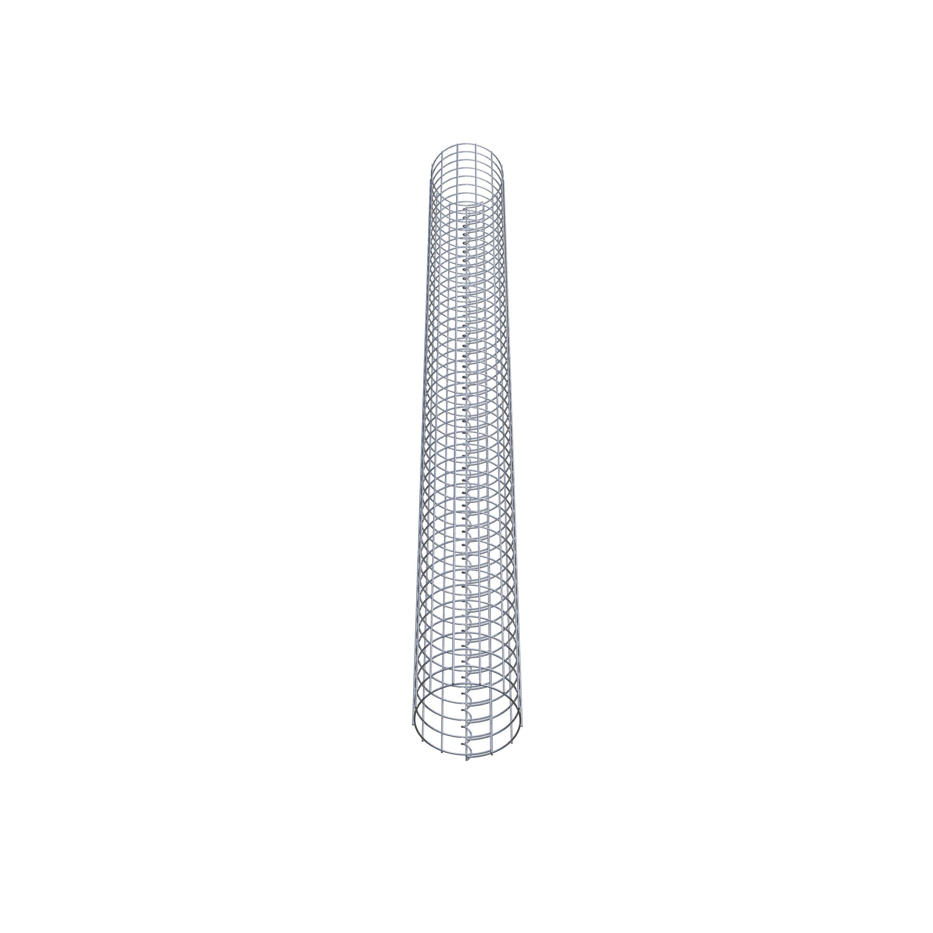 Colonne de gabion ronde 22 cm de diamètre, 230 cm de hauteur, maille 5 cm x 5 cm