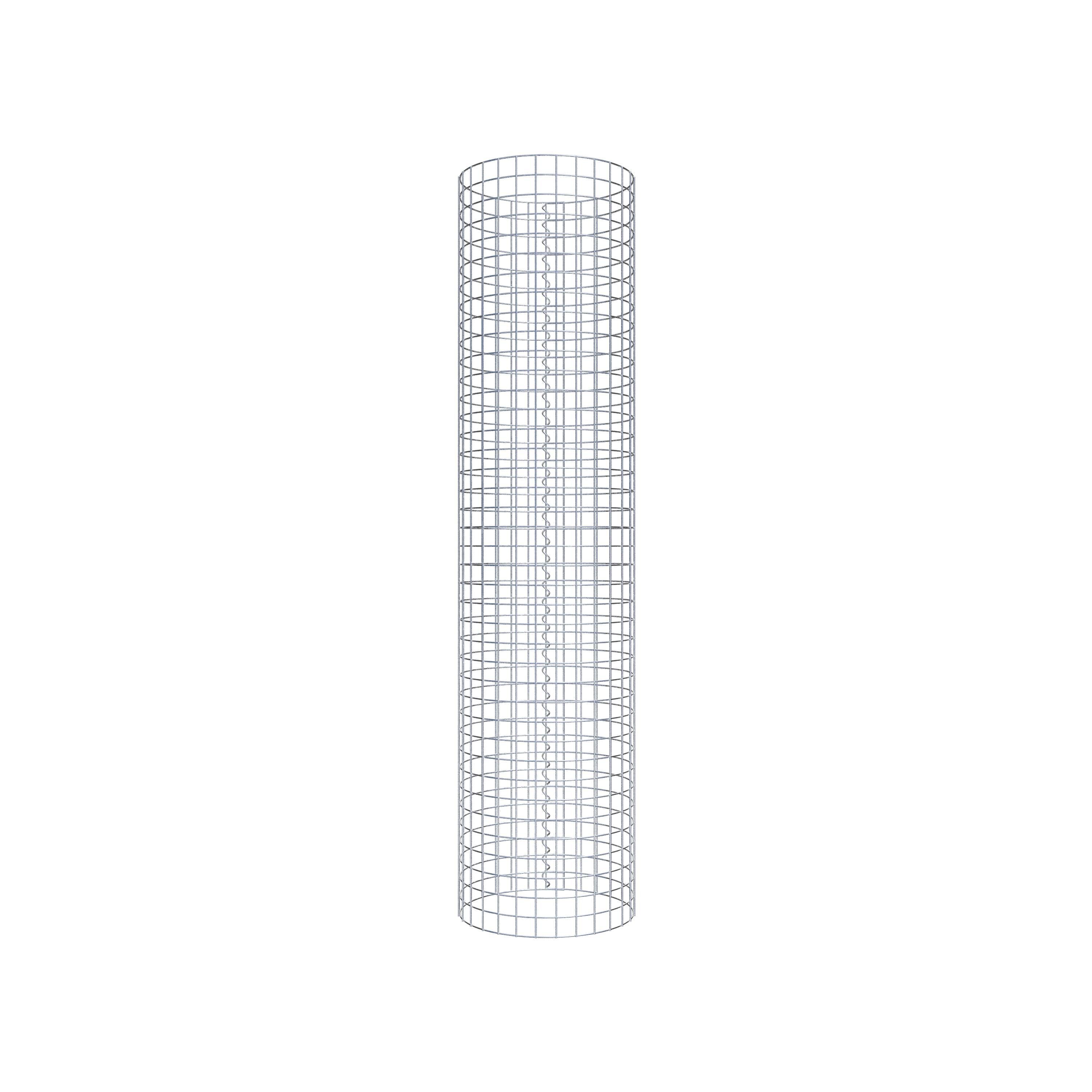 Gabion column around 47 cm diameter, 200 cm height, mesh size 5 cm x 5 cm