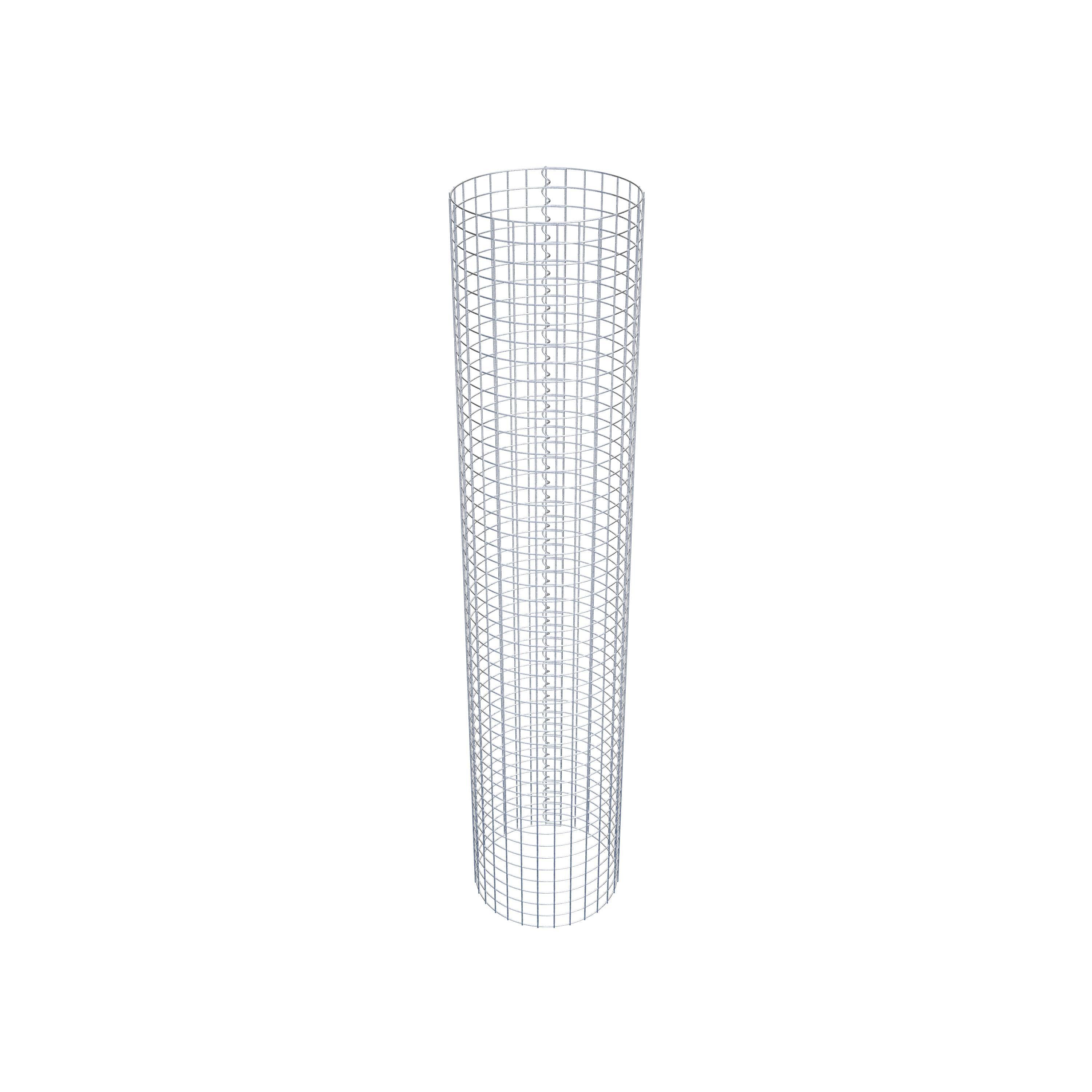 Gabion column around 47 cm diameter, 230 cm height, mesh size 5 cm x 5 cm