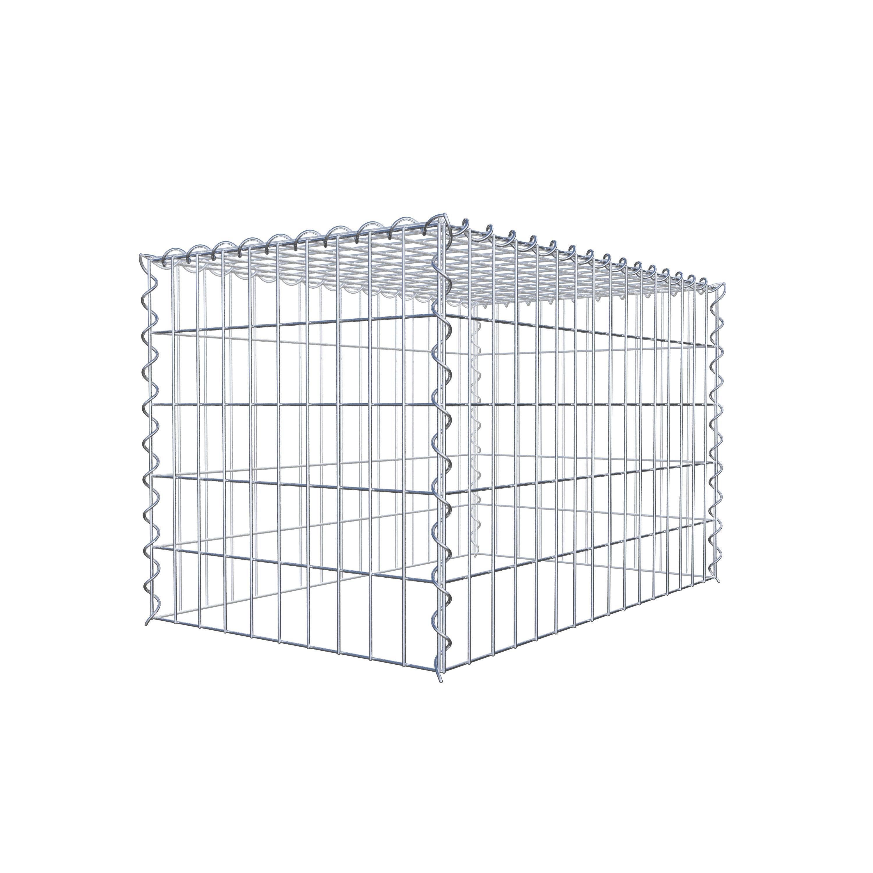 Gabião tipo 3 80 cm x 50 cm x 50 cm (C x A x P), malhagem 5 cm x 10 cm, espiral