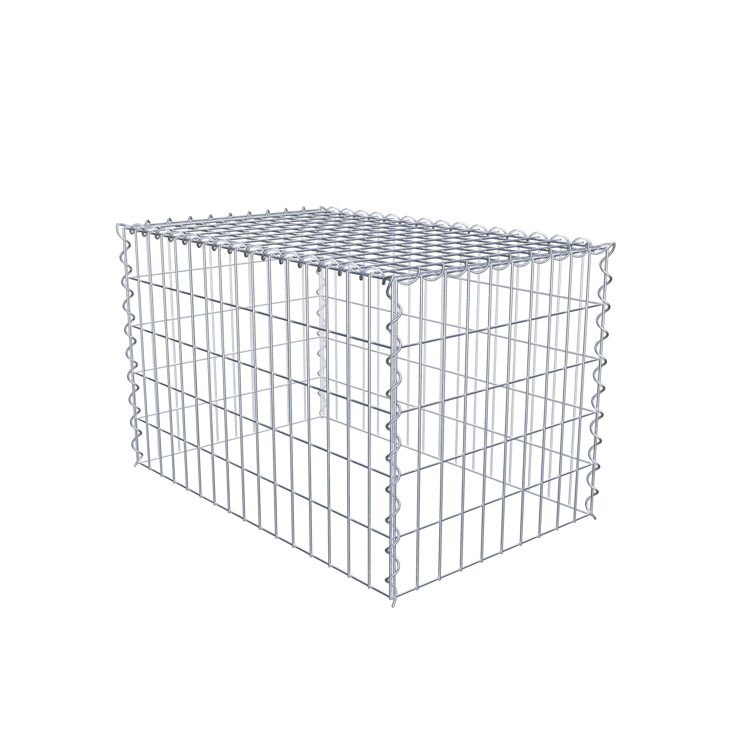 Gabião tipo 3 80 cm x 50 cm x 50 cm (C x A x P), malhagem 5 cm x 10 cm, espiral