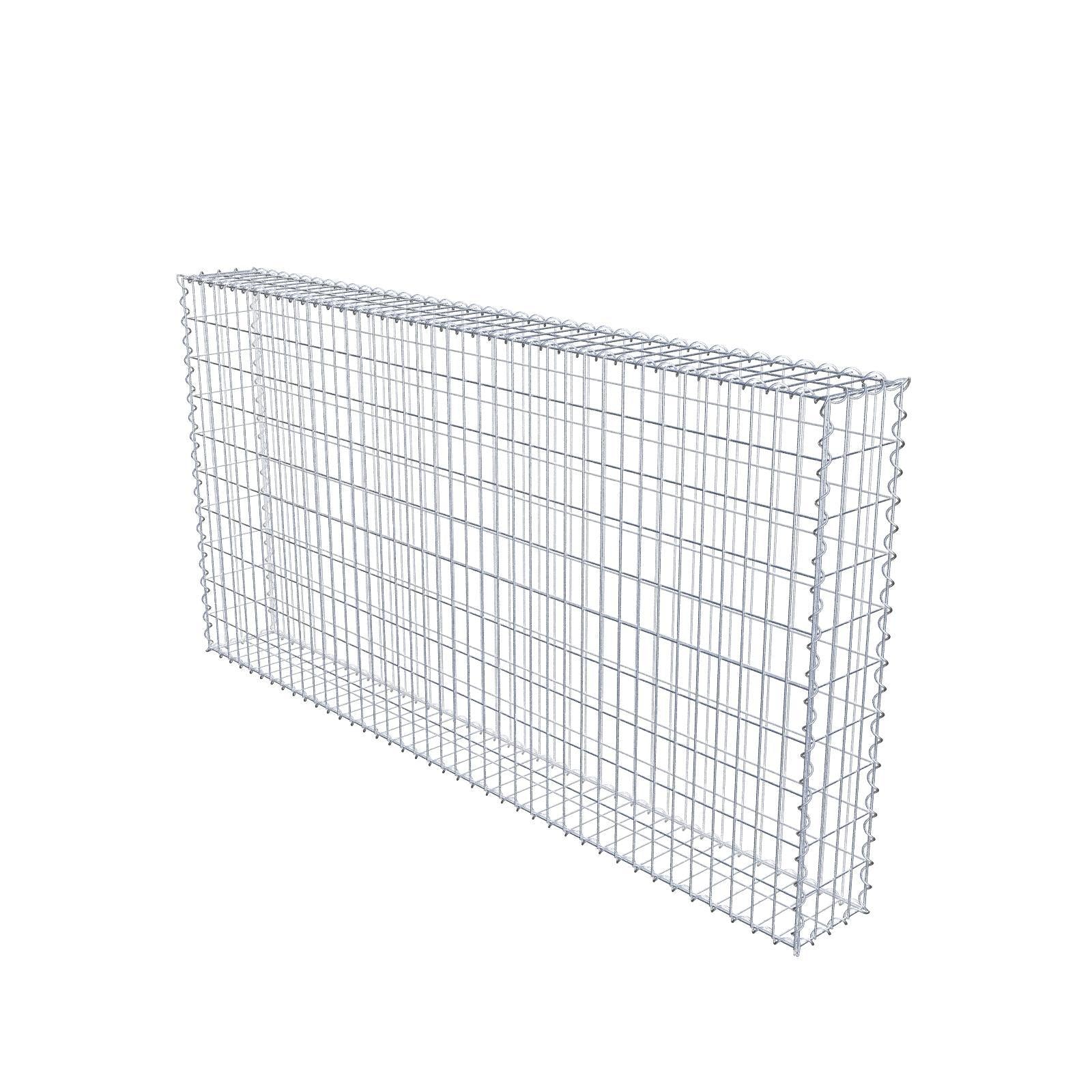 Gabion 200 cm x 100 cm x 20 cm (L x H x D), mesh size 5 cm x 10 cm, spiral