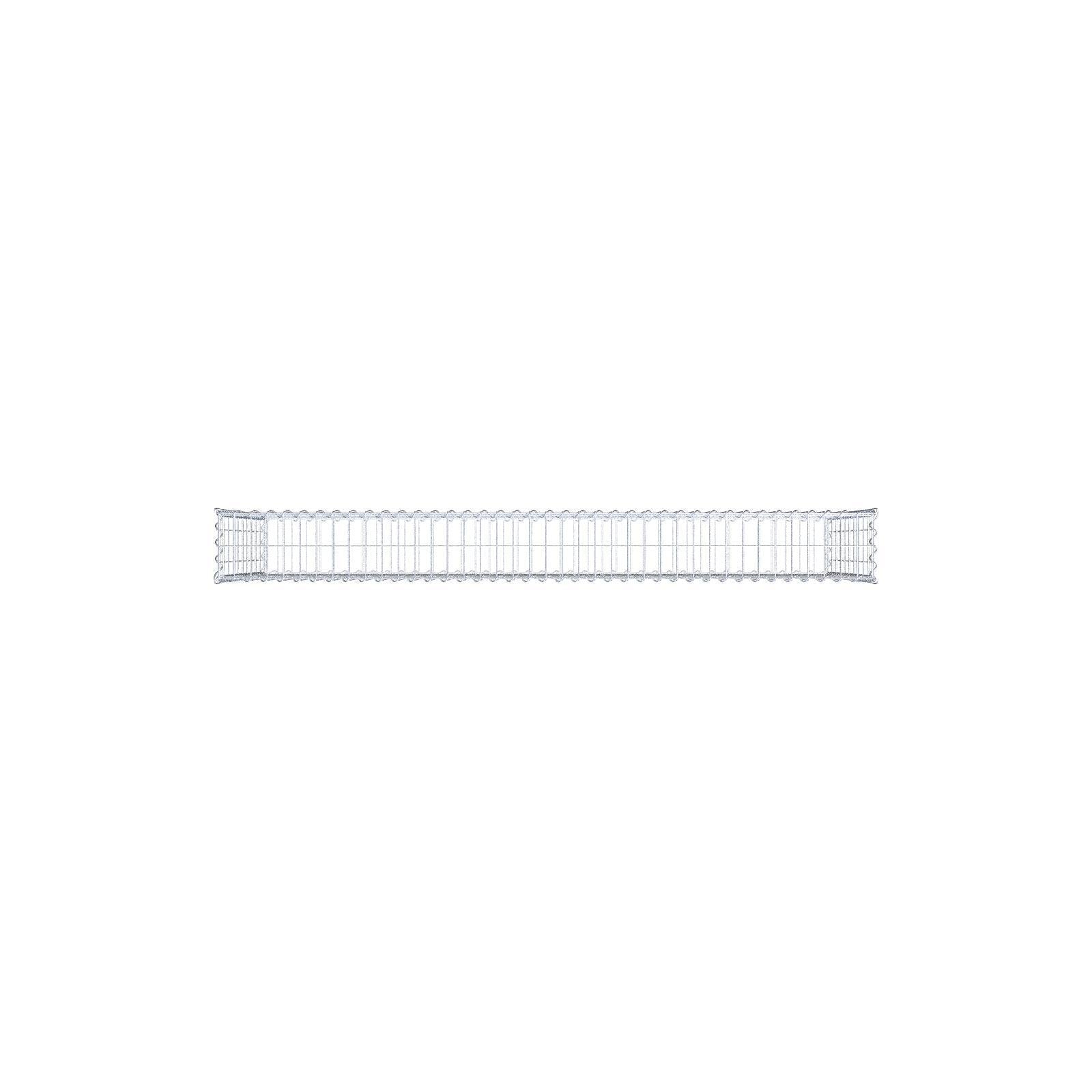 Gabion 200 cm x 100 cm x 20 cm (L x H x D), mesh size 5 cm x 10 cm, spiral