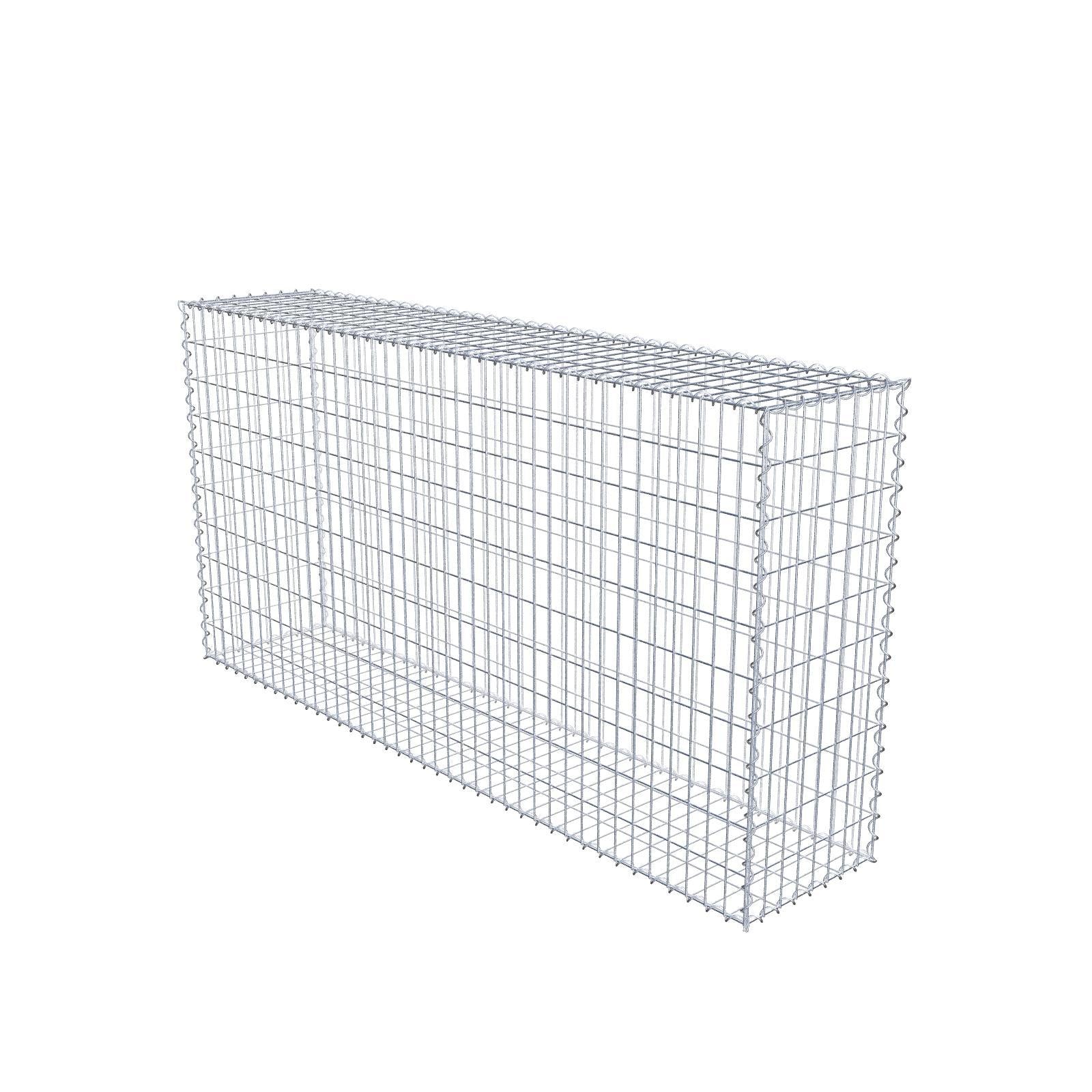 Gabion 200 cm x 100 cm x 40 cm (L x H x D), mesh size 5 cm x 10 cm, spiral