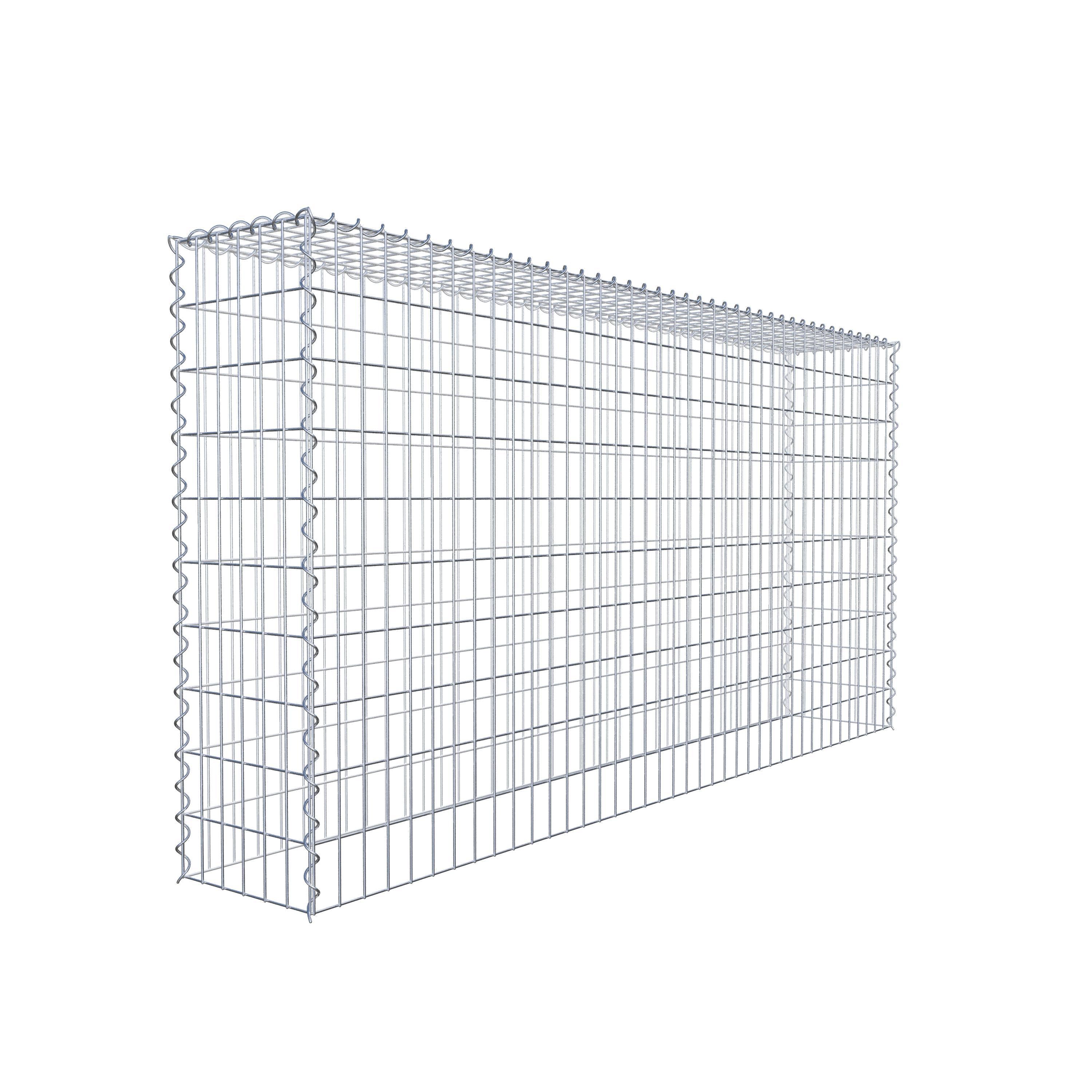 Gabion rapporté type 3 200 cm x 100 cm x 30 cm (L x H x P), mailles 5 cm x 10 cm, spirale