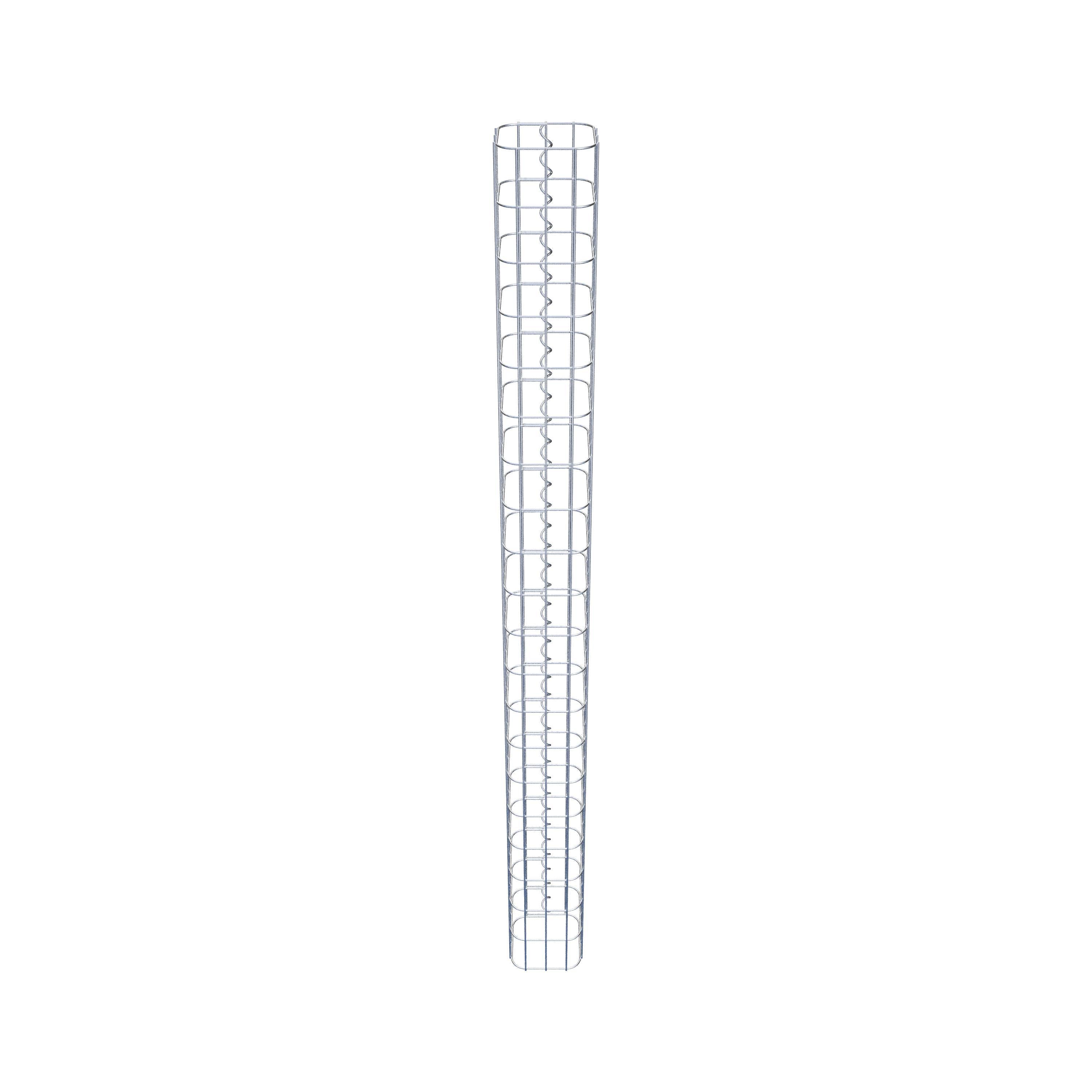 Gabionsøjle, firkantet, varmgalvaniseret, 17 cm x 17 cm, 200 cm højde, MW 5 cm x 10 cm