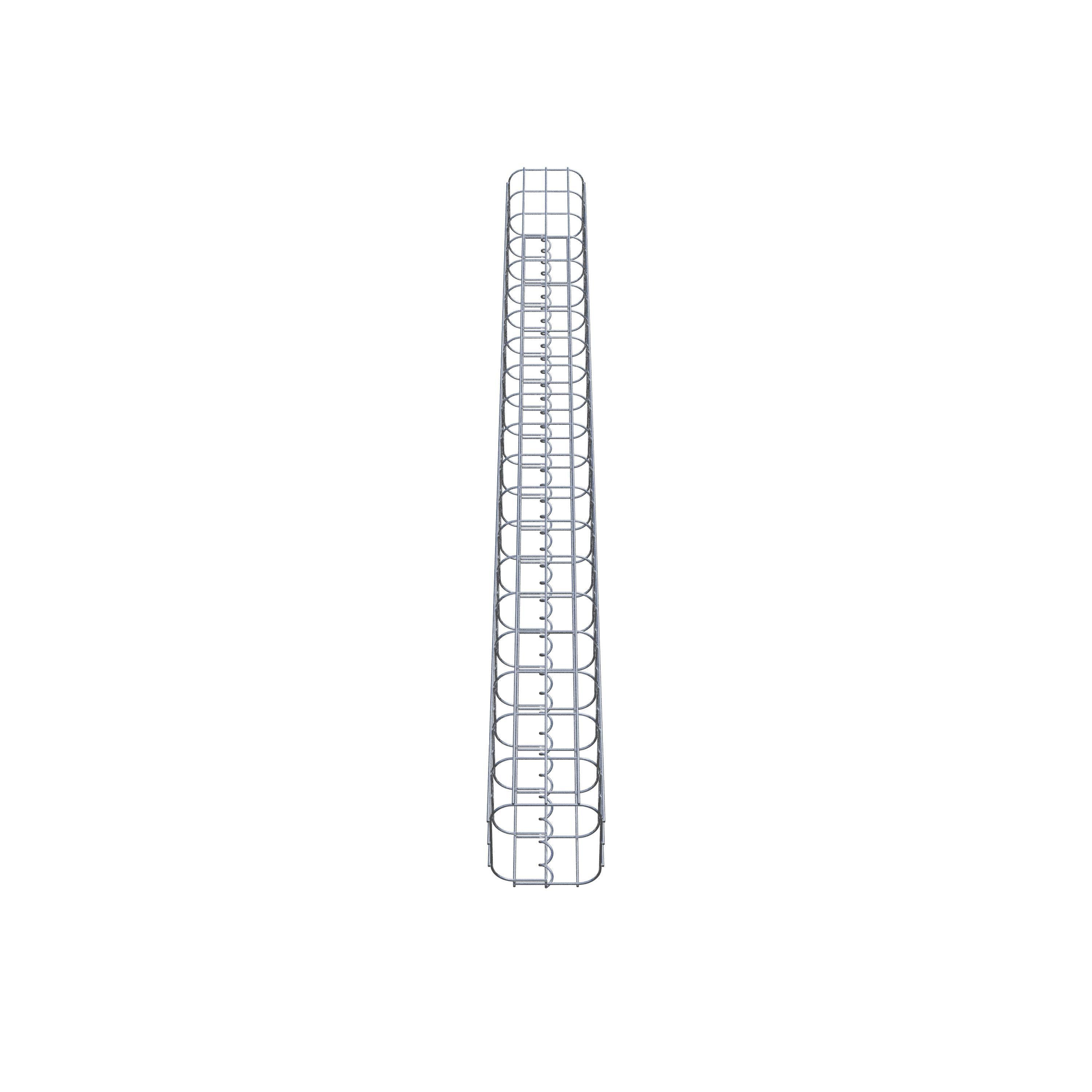 Gabionsøjle, firkantet, varmgalvaniseret, 17 cm x 17 cm, 200 cm højde, MW 5 cm x 10 cm
