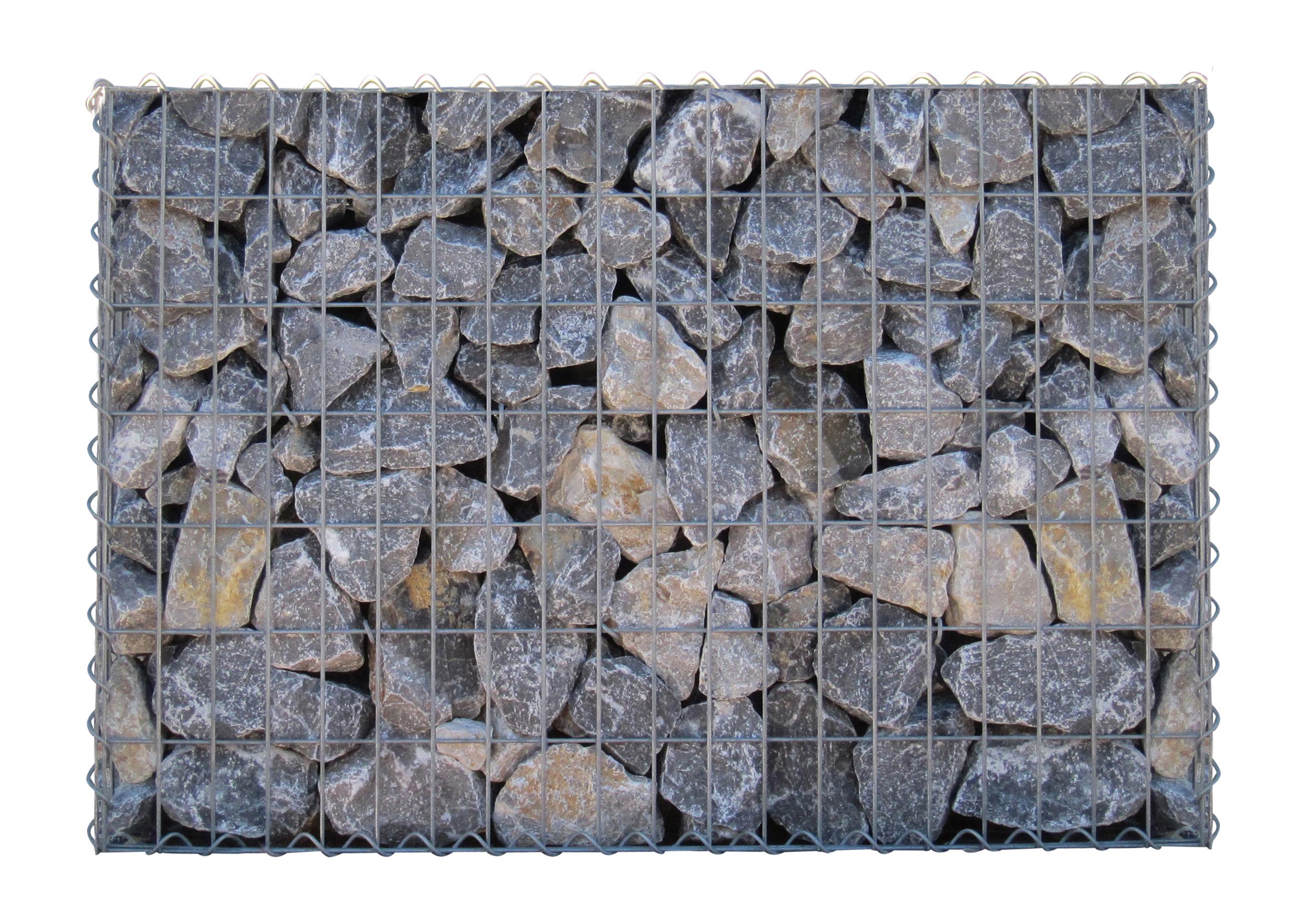 Gabião 100 cm x 70 cm x 30 cm (C x A x P), malhagem 5 cm x 10 cm, espiral