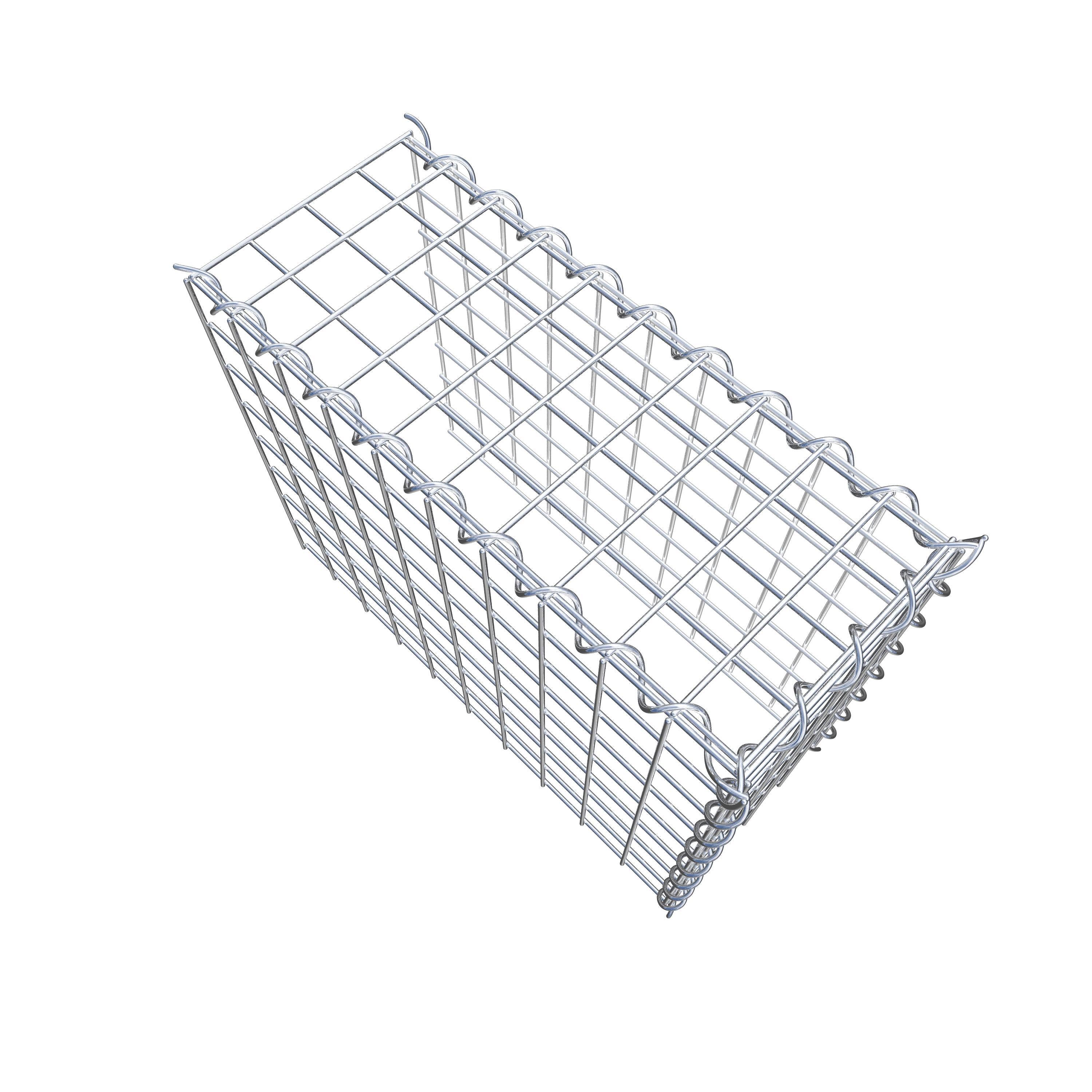 Gabião tipo 4 50 cm x 40 cm x 20 cm (C x A x P), malhagem 5 cm x 5 cm, espiral
