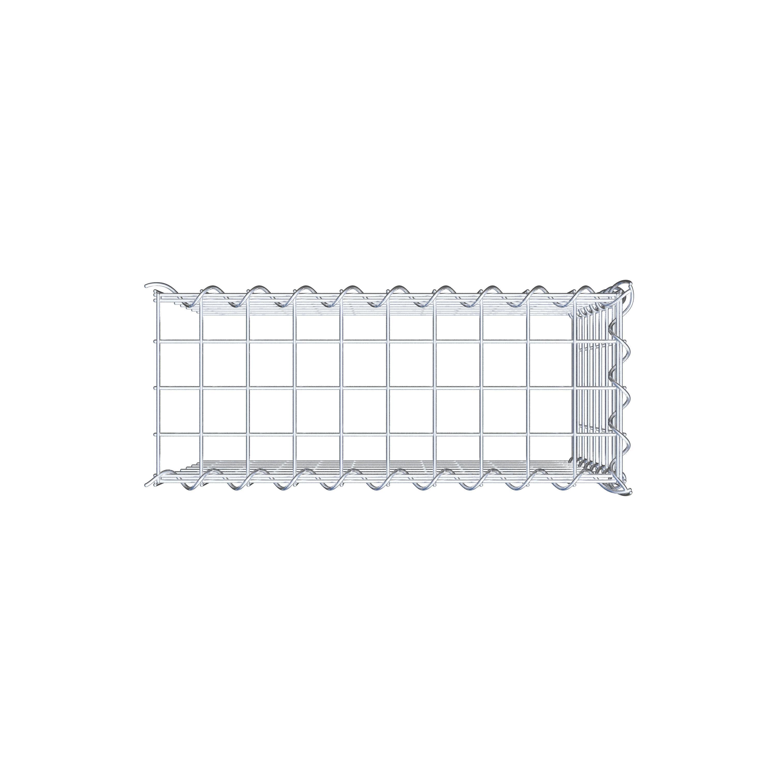Gabião tipo 4 50 cm x 40 cm x 20 cm (C x A x P), malhagem 5 cm x 5 cm, espiral